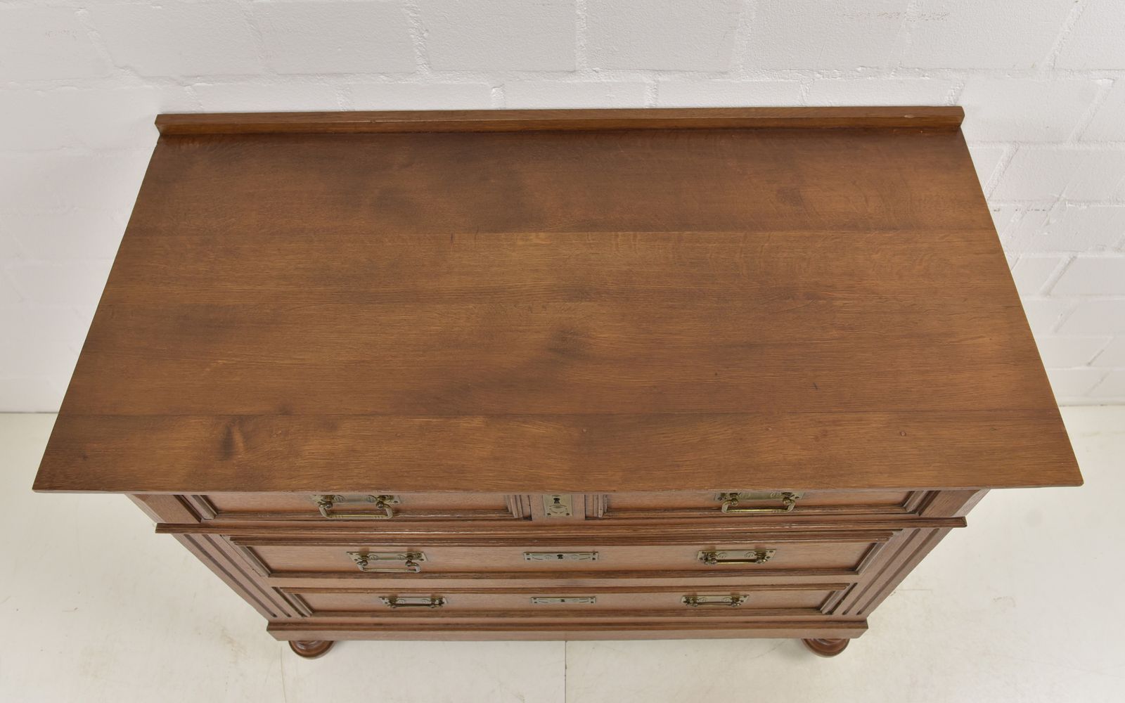 Antique! Small Restored Oak Chest Of Drawers, Gründerzeit Style. photo for sale