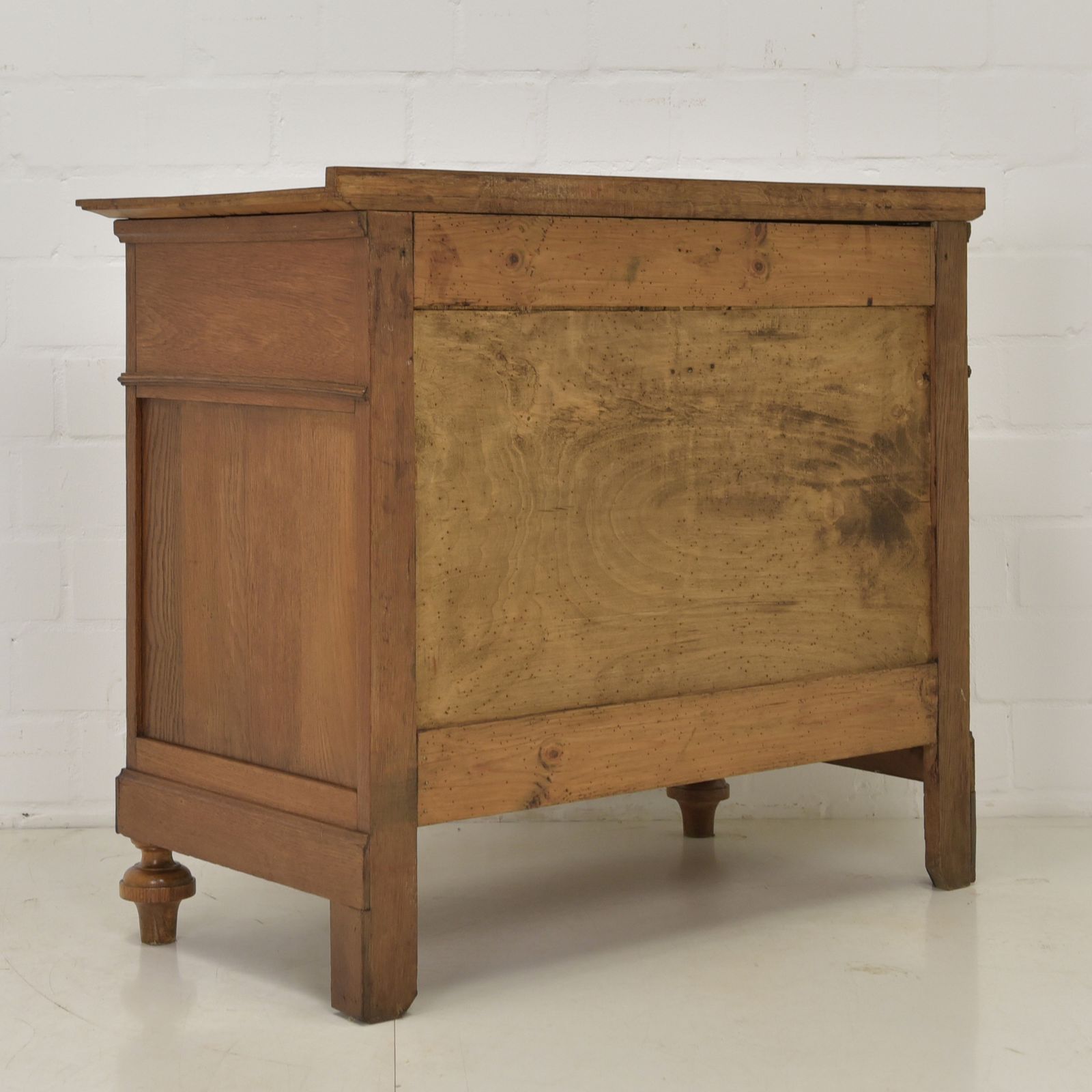 772.0 Antique! Small Restored Oak Chest Of Drawers, Gründerzeit Style. photo
