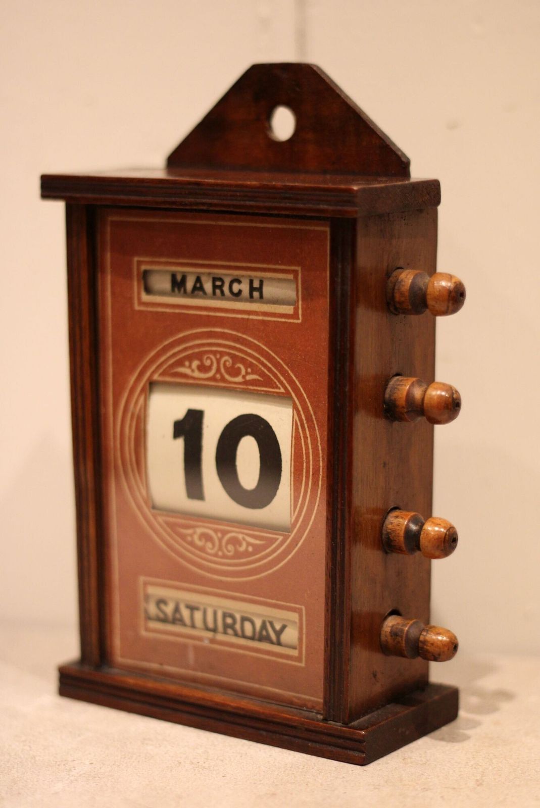 Late 19th Century Mahogany Desk Calendar photo buy