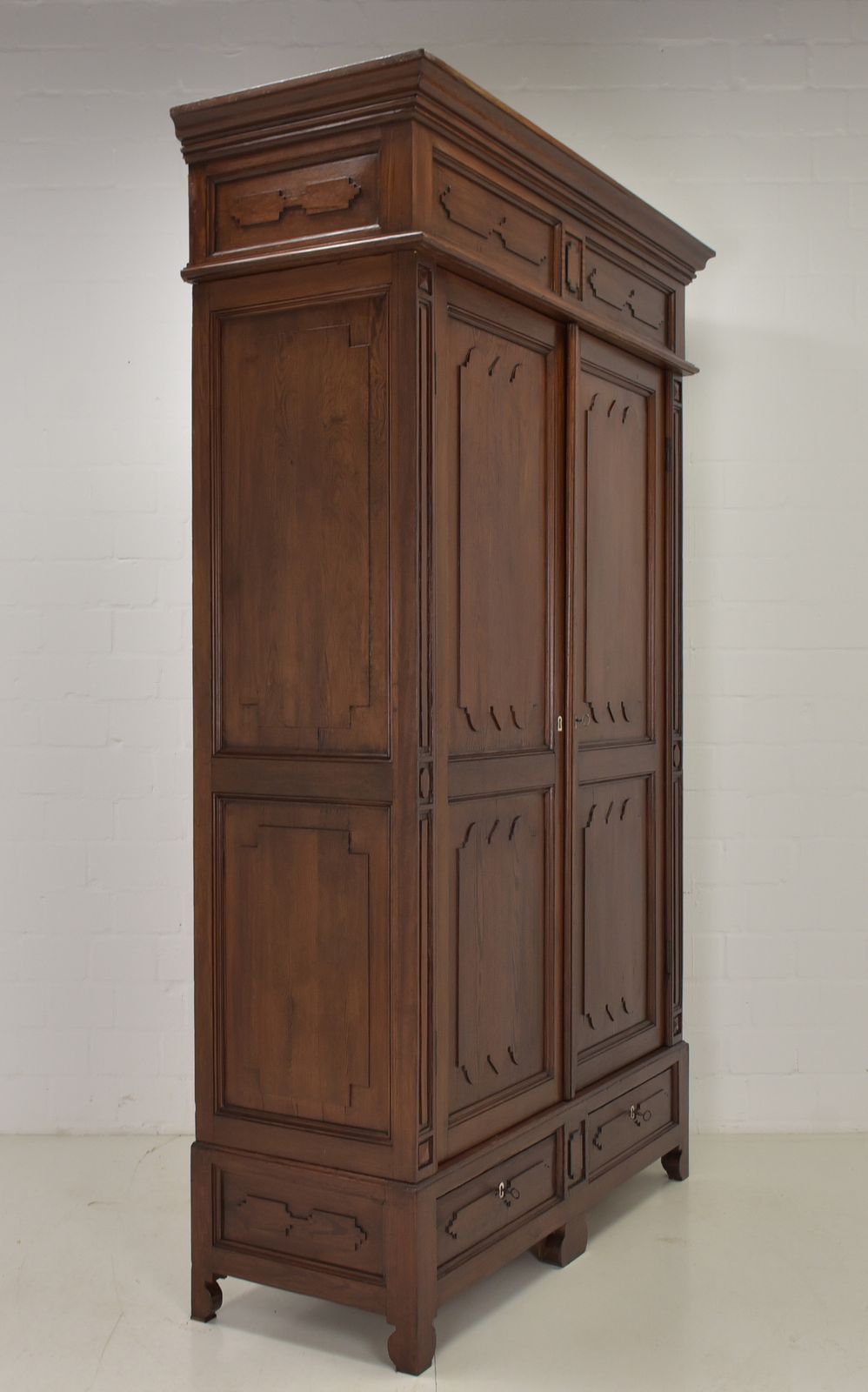 Furniture Antique! Restored Art Nouveau Pine Softwood Wardrobe photo