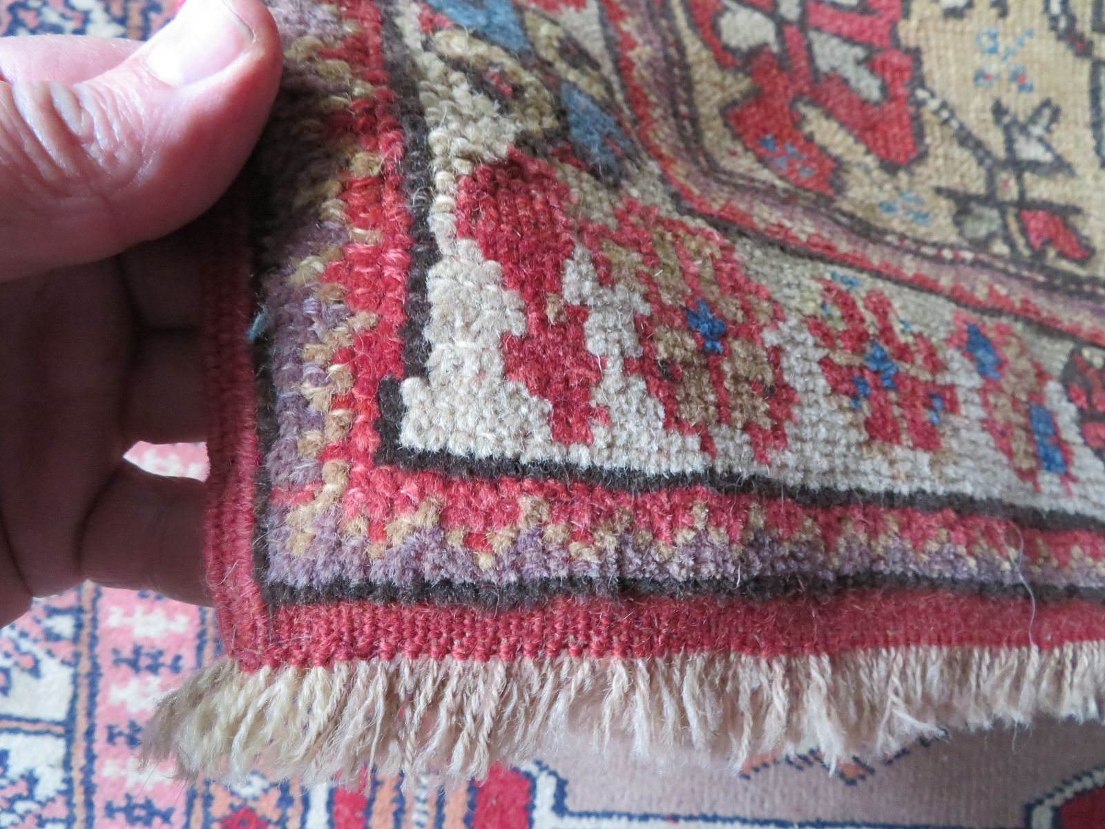 Textiles Antique Turkish Milas Melas Prayer Rug.Circa 1860. 162cm X 120cm. photo