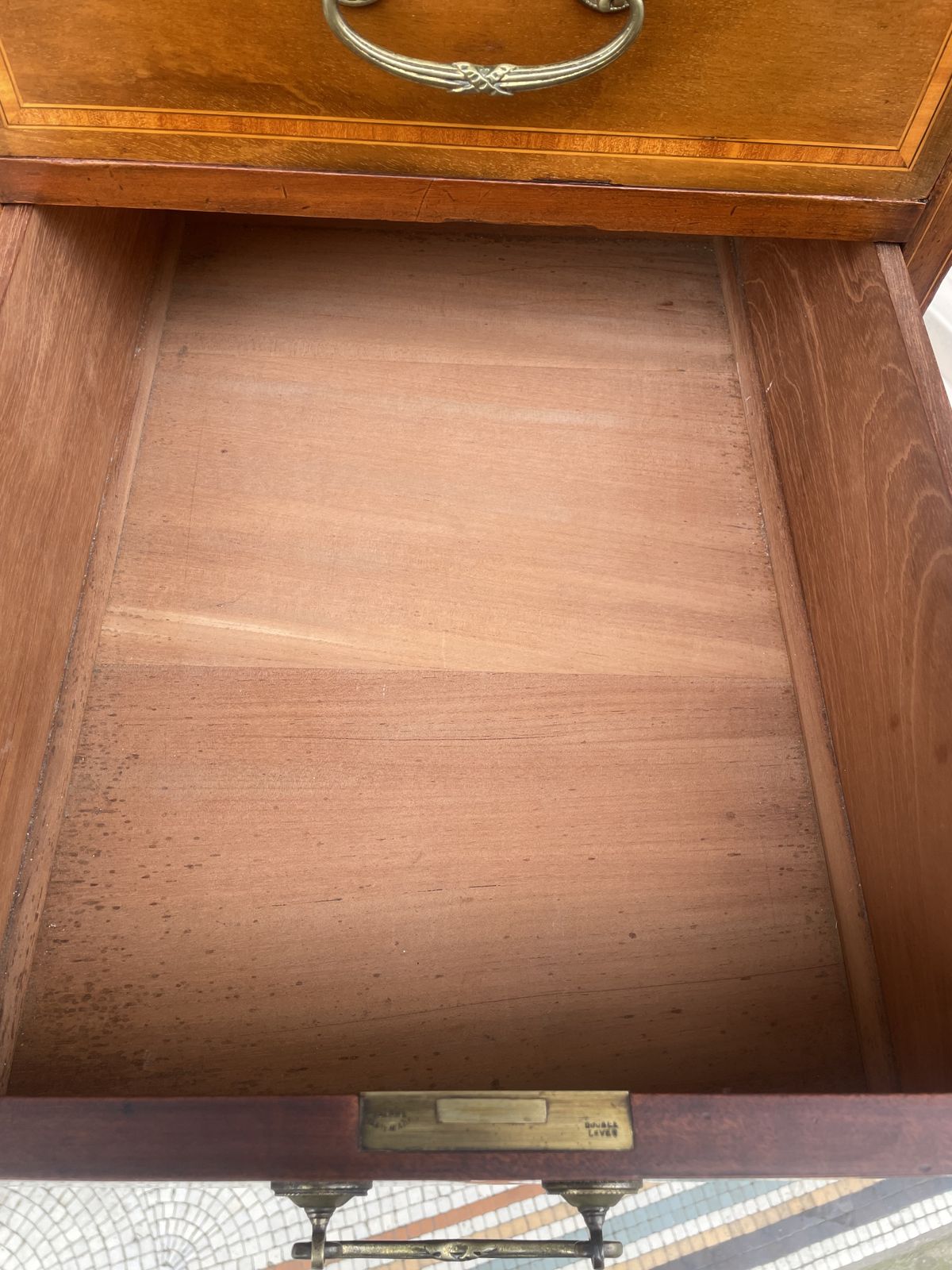 photo buy Antique Mahogany & Satinwood Inlaid Chest Of Drawers By Maple & Co