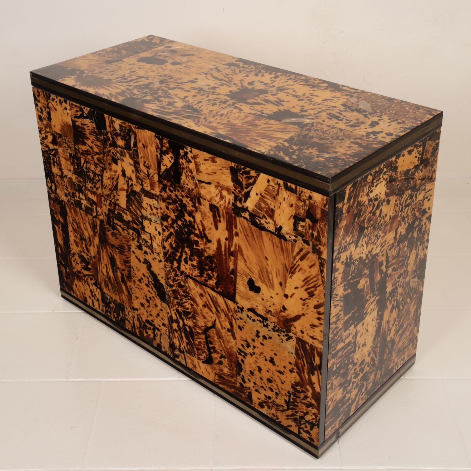 Unique Tortoiseshell Cabinet By Roberto Jodice For Ottini Milano 1974 photo vinterior