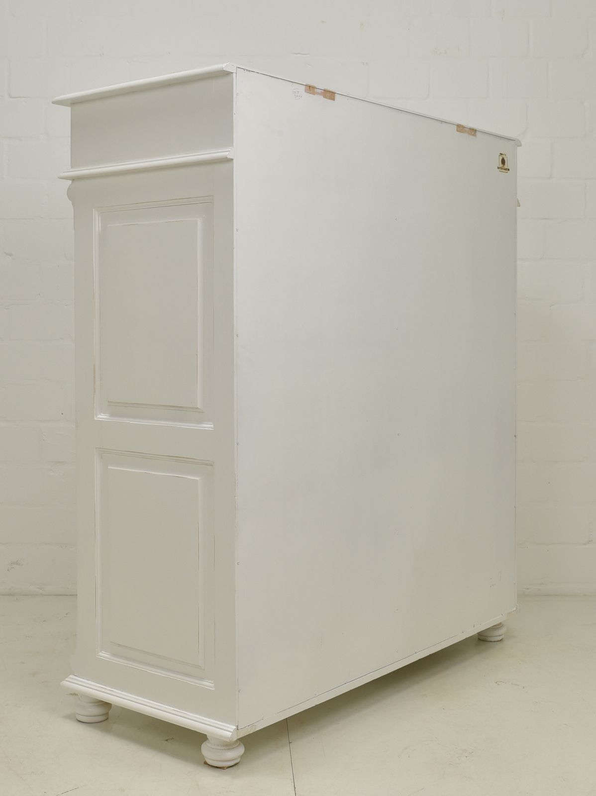 1336.0 Antique! Restored White Lacquered Vertico, Gründerzeit Tall Chest Of Drawers, Cabinet photo
