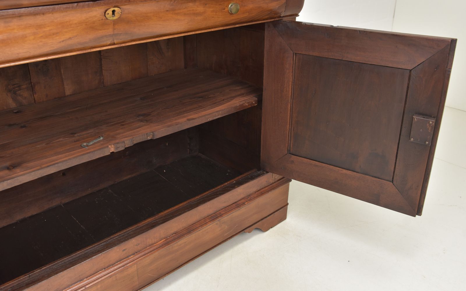 Antique! Restored Biedermeier Buffet Cabinet, Circa 1850, Mahogany Top Cabinet photo buy