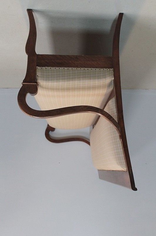 19th Century Walnut Restoration Bench photo vintage