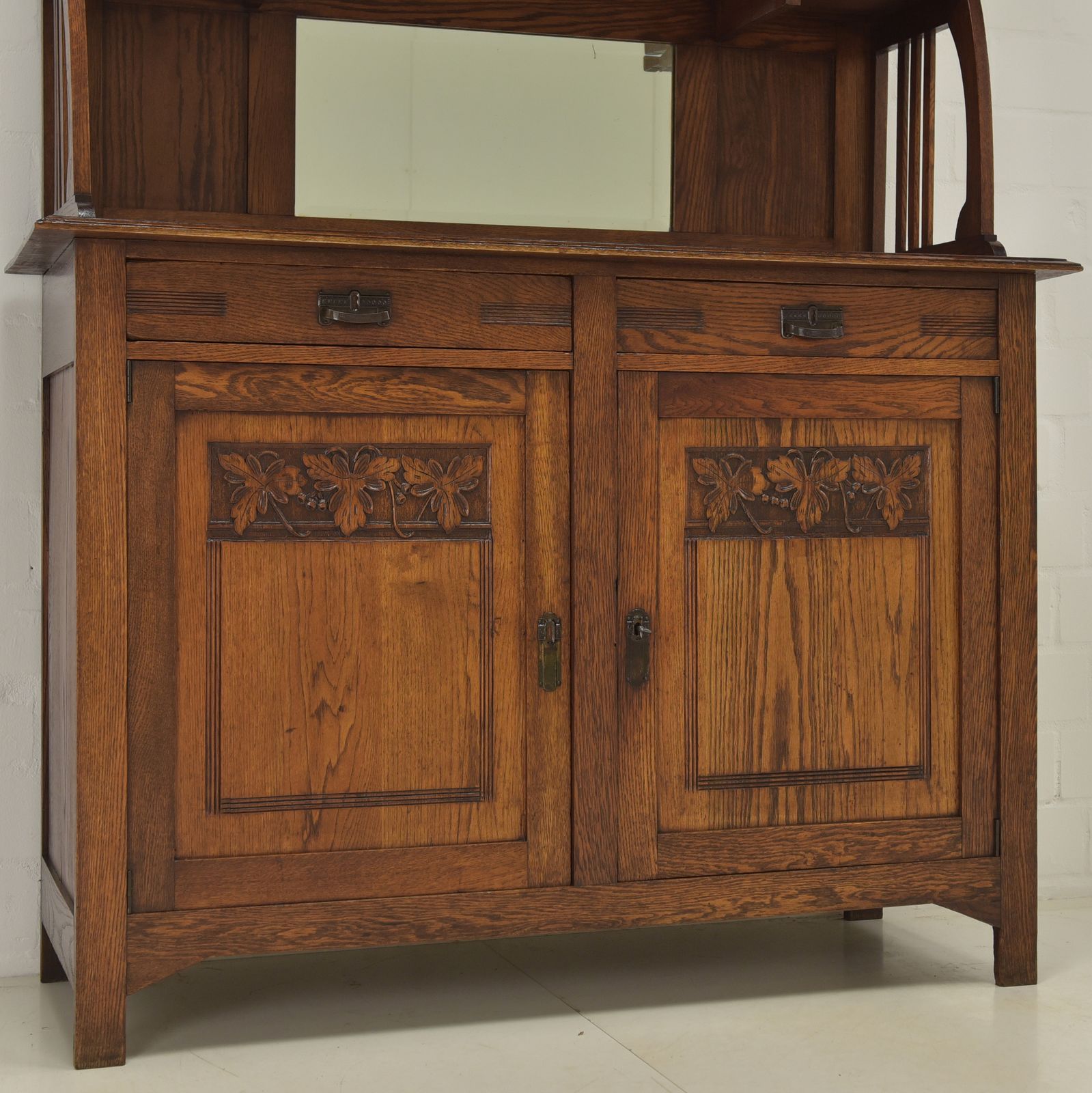 photo for sale Antique! Restored Art Nouveau/Art Deco Buffet Cabinet, Circa 1920, Solid Oak