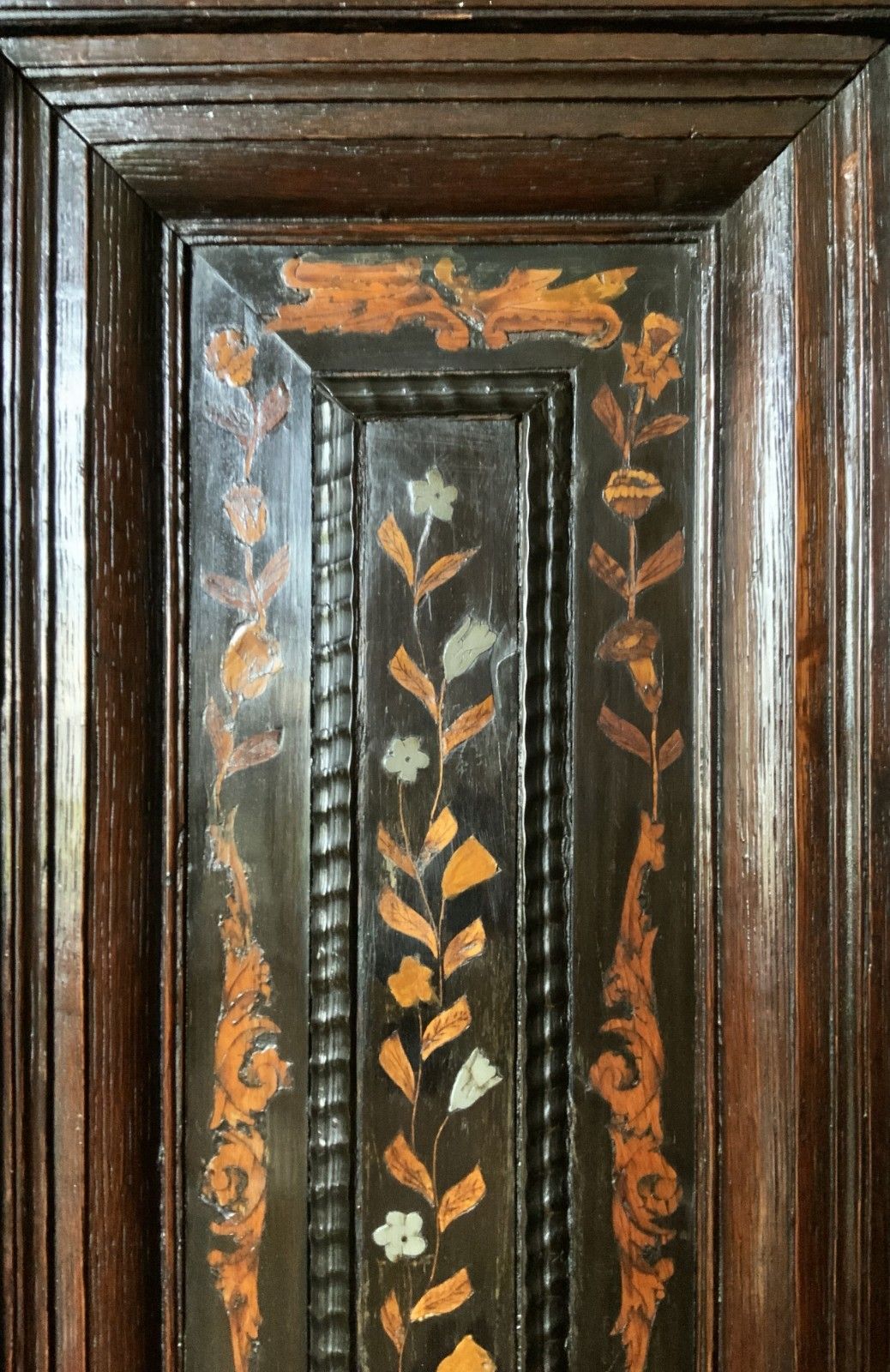 17th Century Dutch Baroque Marquetry Cabinet On Stand Floral And Pewter Inlay photo vinterior
