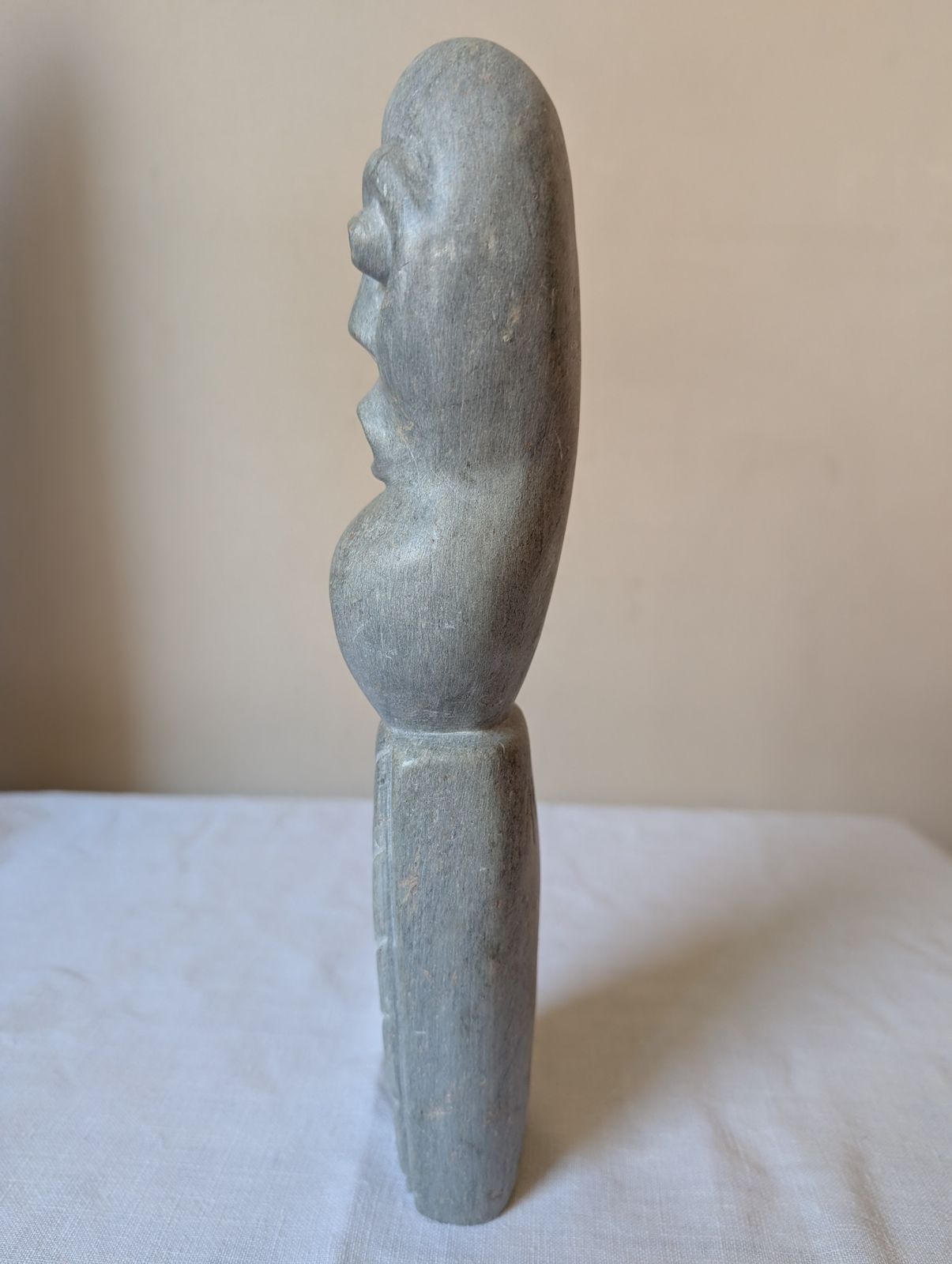 photo furniture Signed African Stone Sculpture, "Alex", Pre 1980, Abstract Spirit Figure