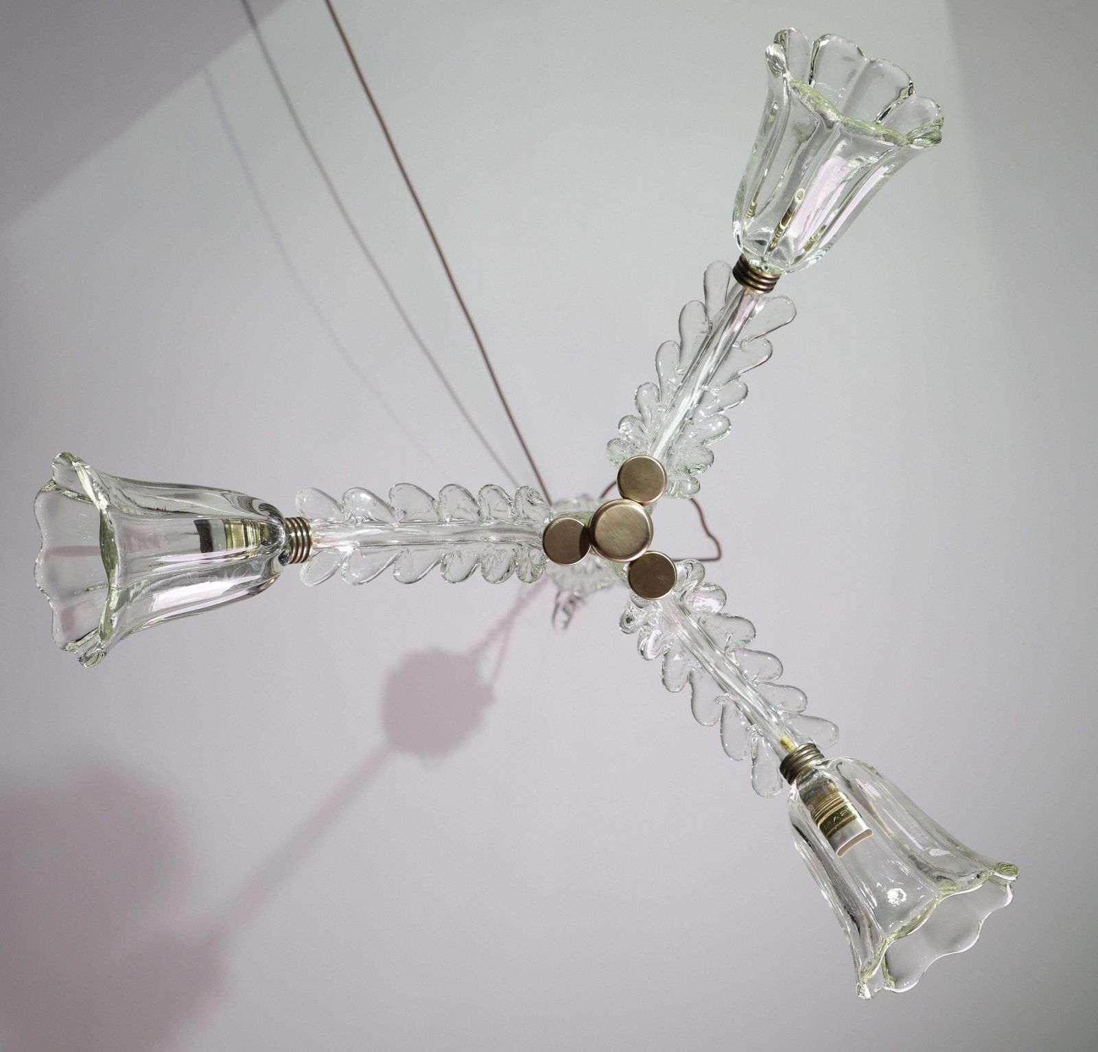 photo for sale Charming Art Decò Chandelier By Barovier E Toso, 1940s