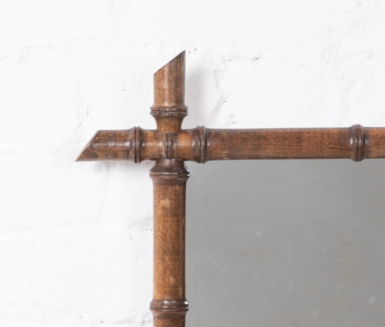 Antique French Faux Bamboo Mirror photo furniture