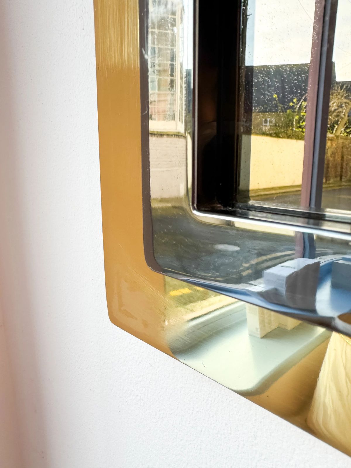 1970's Smoked Glass & Mixed Metal Wall Mirror, By Belgo Chrom photo Home Decor