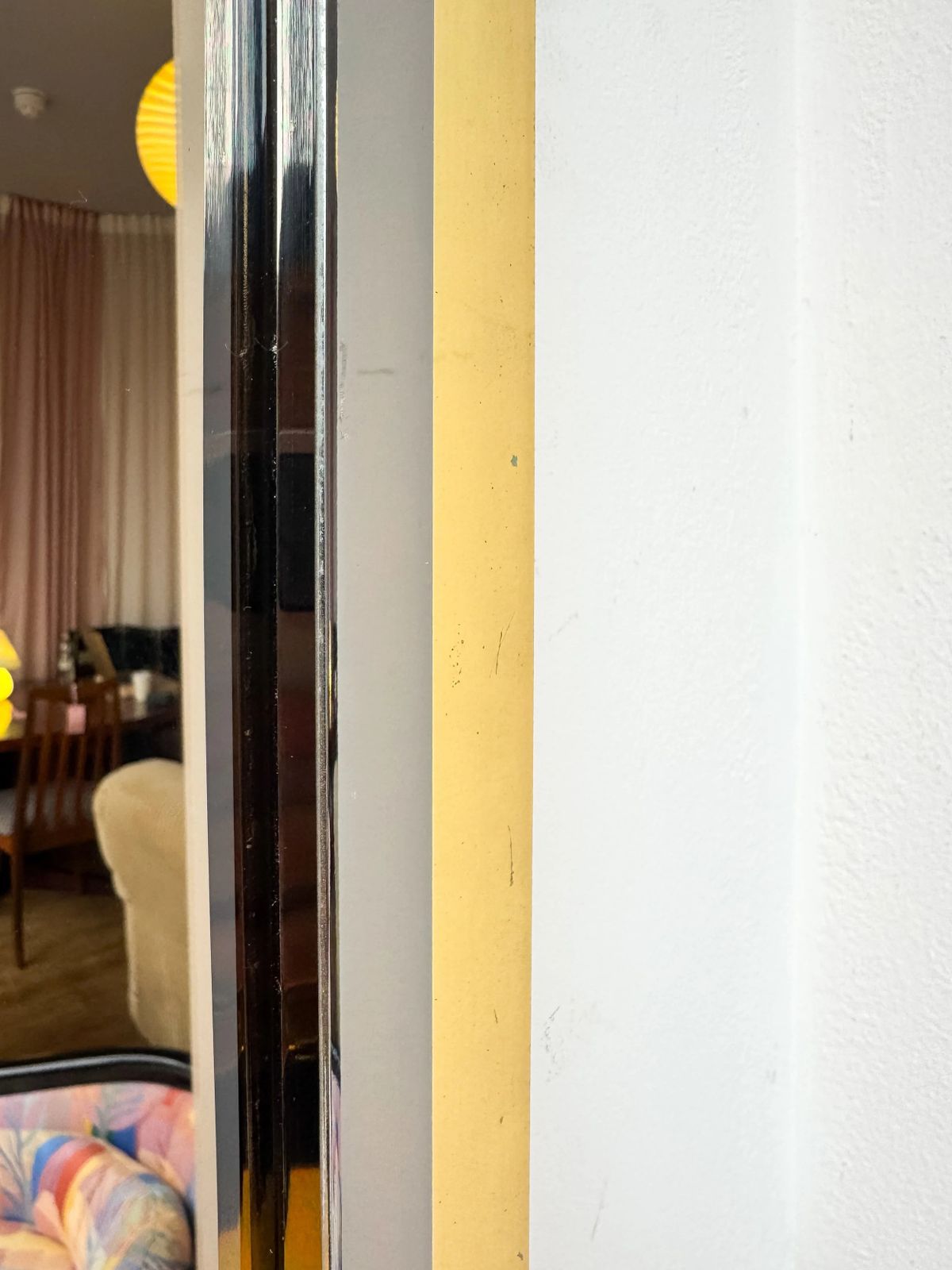 1970's Smoked Glass & Mixed Metal Wall Mirror, By Belgo Chrom photo vinterior