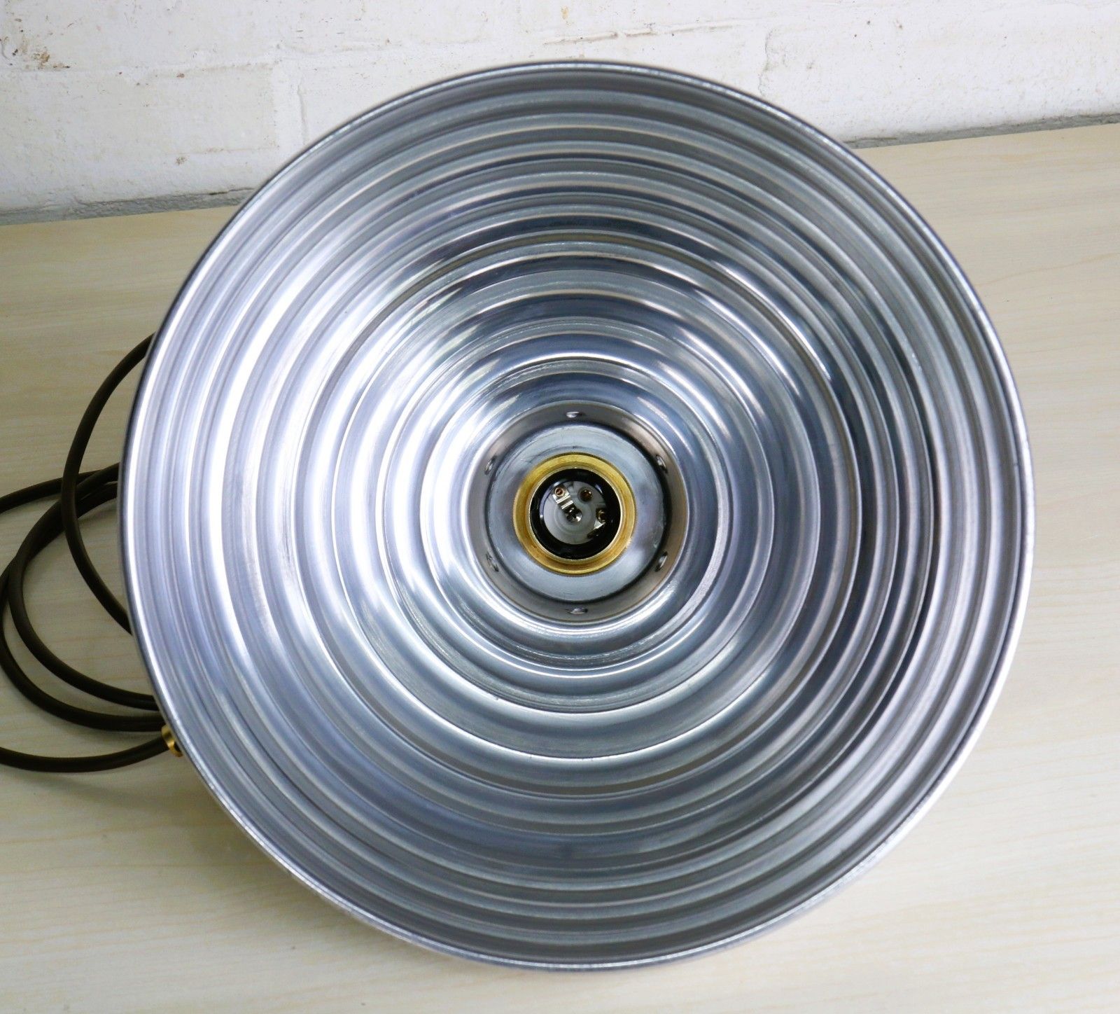 Ceiling Light A Vintage Large French Stepped Alloy Beehive Pendant Ready To Hang photo vintage