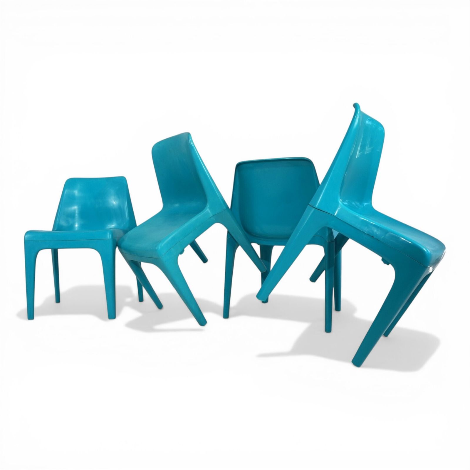 Set Of 4 Schröder & Henzelmann Space Age Dining Chairs, 1970 photo 635.0