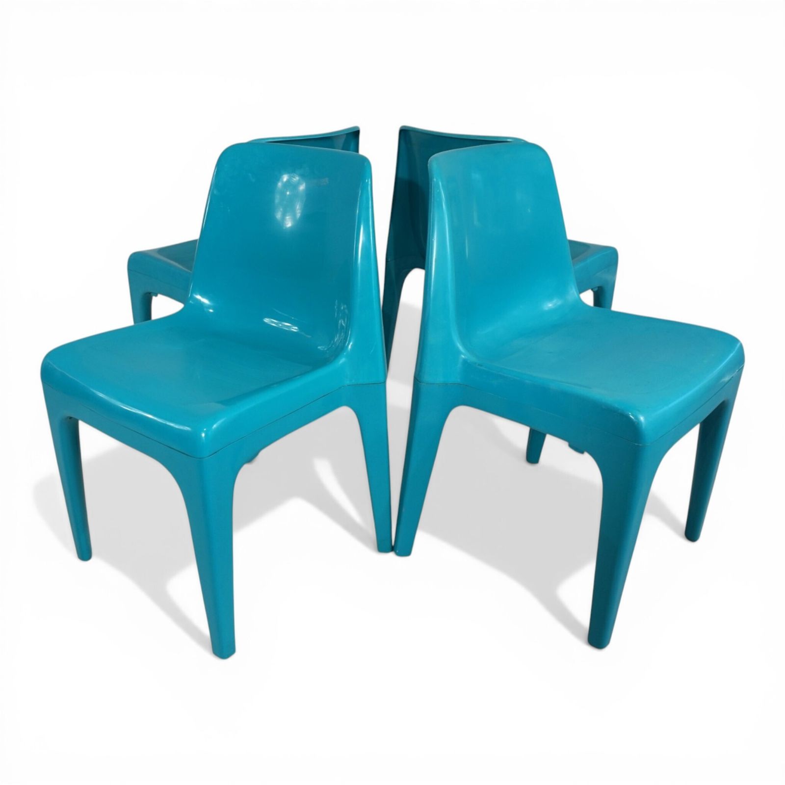 photo vintage Set Of 4 Schröder & Henzelmann Space Age Dining Chairs, 1970