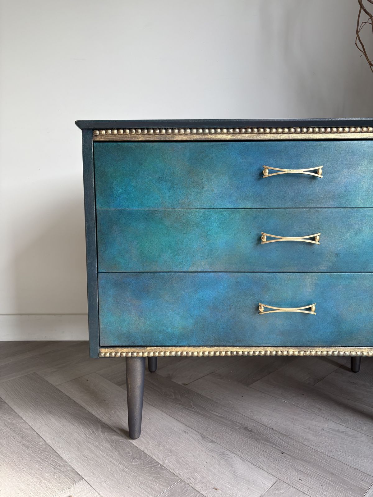 Mid Century Chest Of Drawers, Blue photo buy