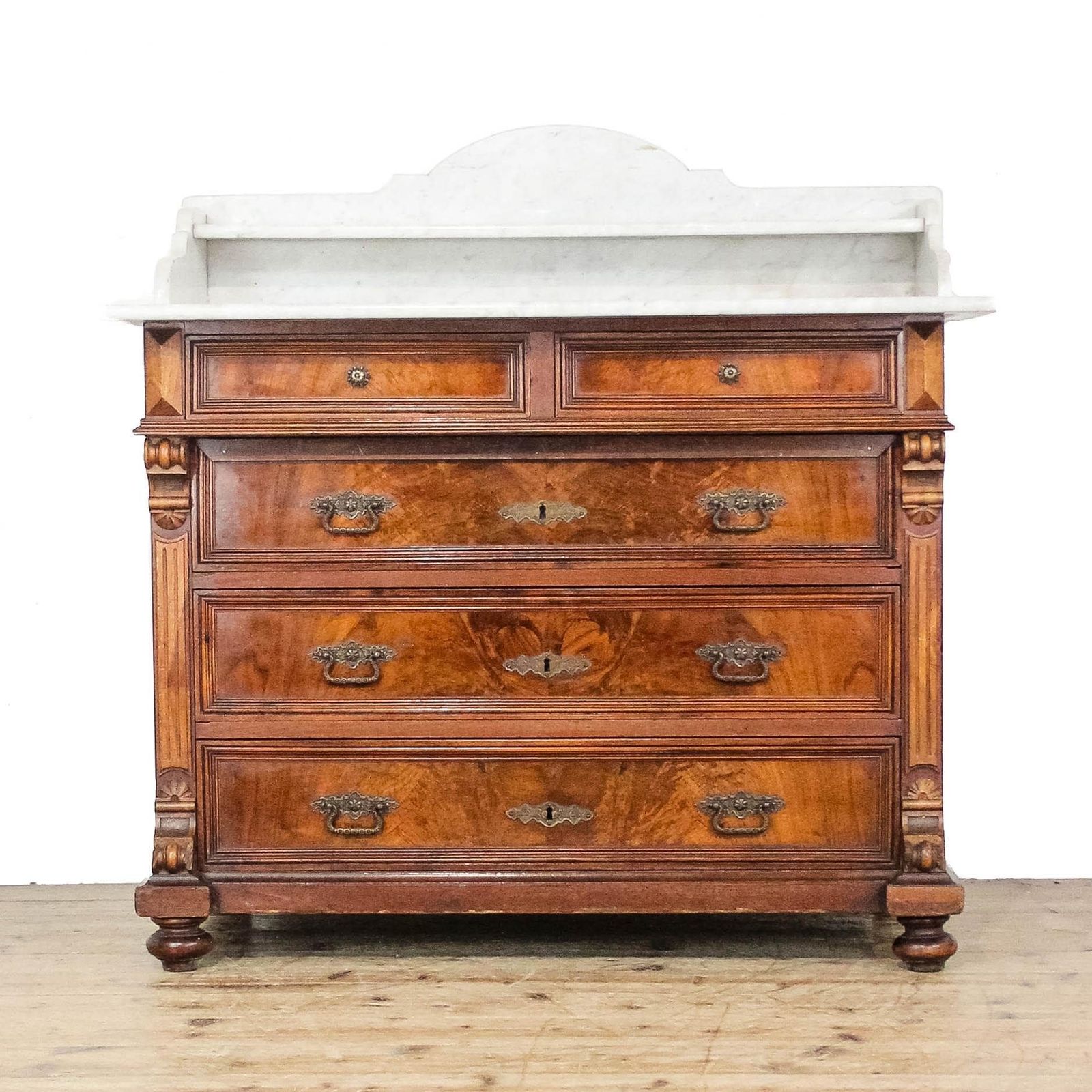 Antique Marble Top Continental Chest Of Drawers | Antique Storage | Bedroom Drawers | Antique Chest Of Drawer
