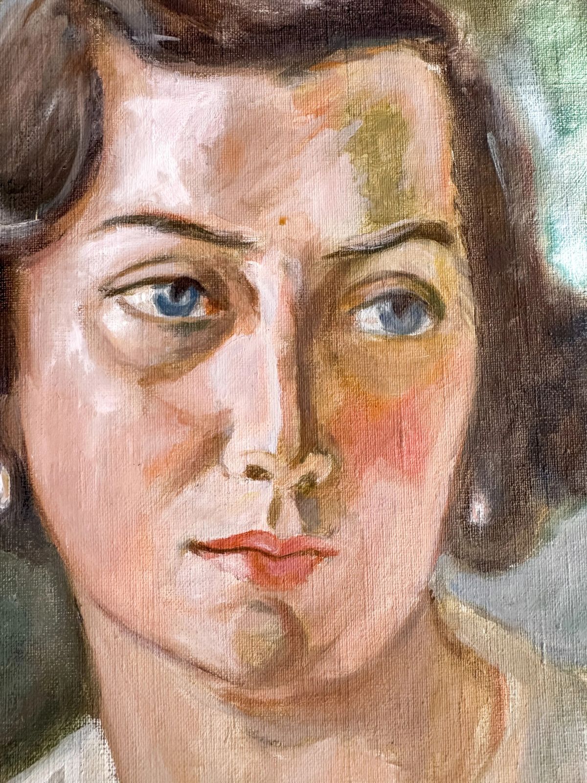 Portrait, Oil On Canvas, Signed T. Nilsson, 1938 photo furniture
