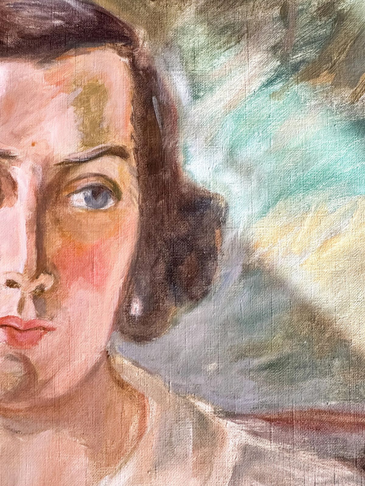 Portrait, Oil On Canvas, Signed T. Nilsson, 1938 photo for sale