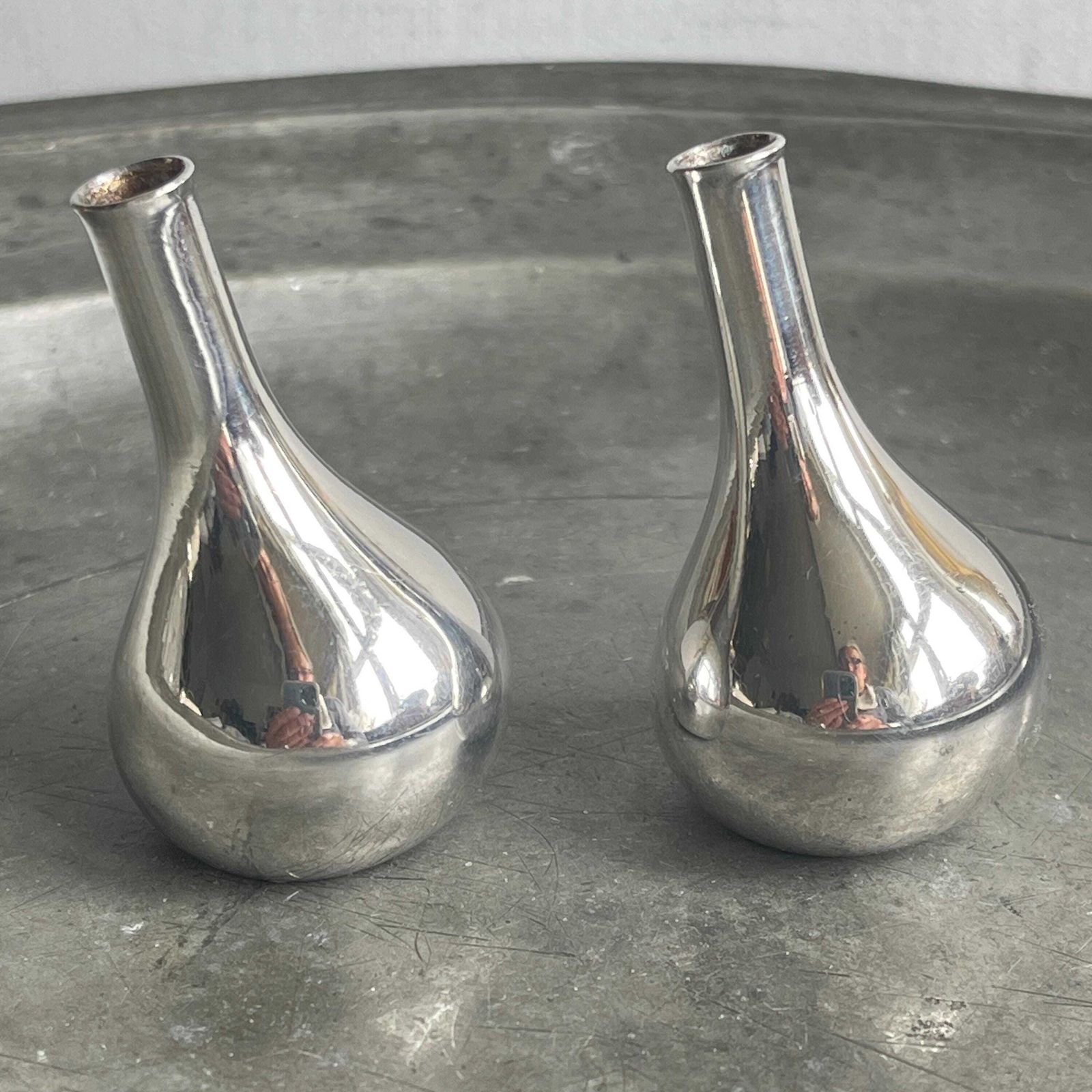 Vintage Dansk Designs Onion Candlesticks. Modernist Candle Holders. Retro. Mid Century. Christmas Gift photo vinterior