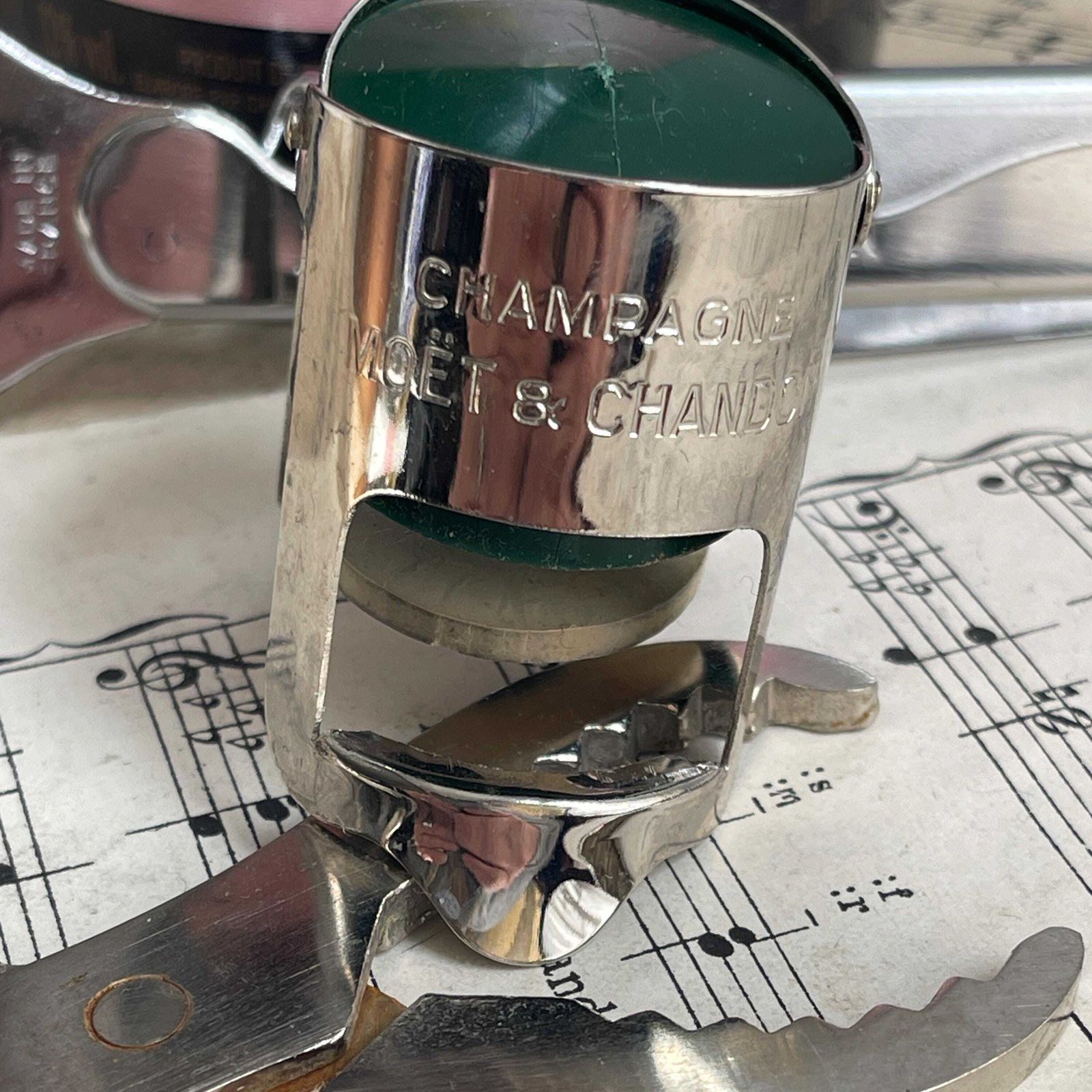 Vintage Moet & Chandon Barware. Corkscrew. Bottle Opener. Champagne Stopper. Pliers. Christmas Stocking Filler. photo vinterior