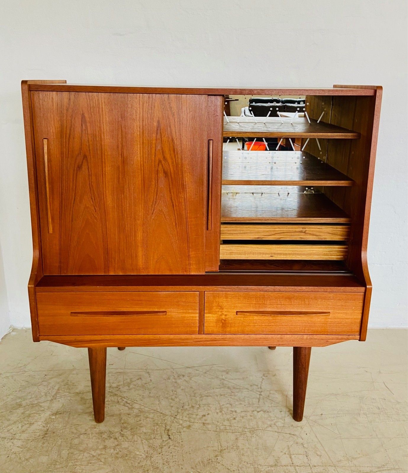 Vintage Danish Mid Century Teak Bar Cabinet By Royal Board 1960,S photo buy