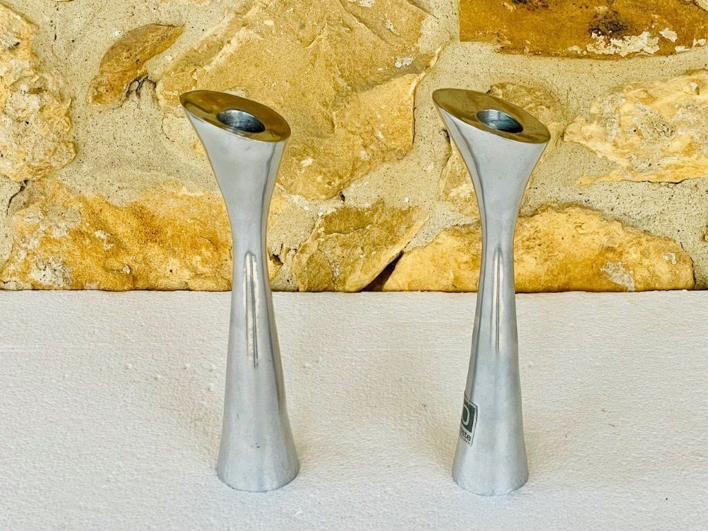 Vintage, Danish Modern Candlesticks By Broste Copenhagen, Set Of 2, Circa 1980's photo for sale