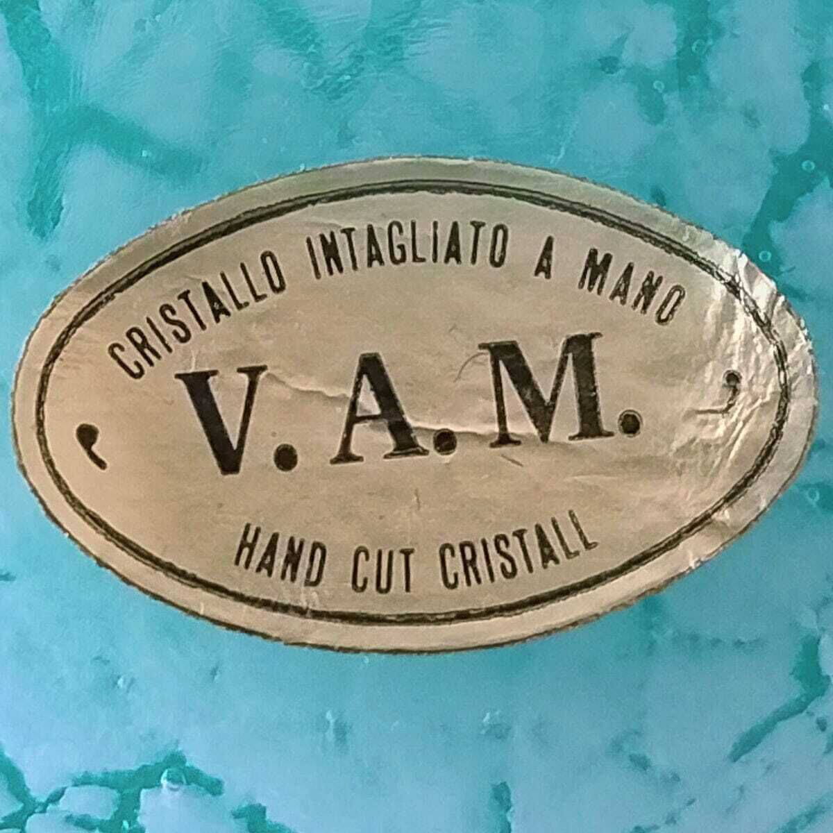 1970s Exquisite Handcrafted Murano Vase By V.A.M. In Murano Glass. Made In Italy photo vintage