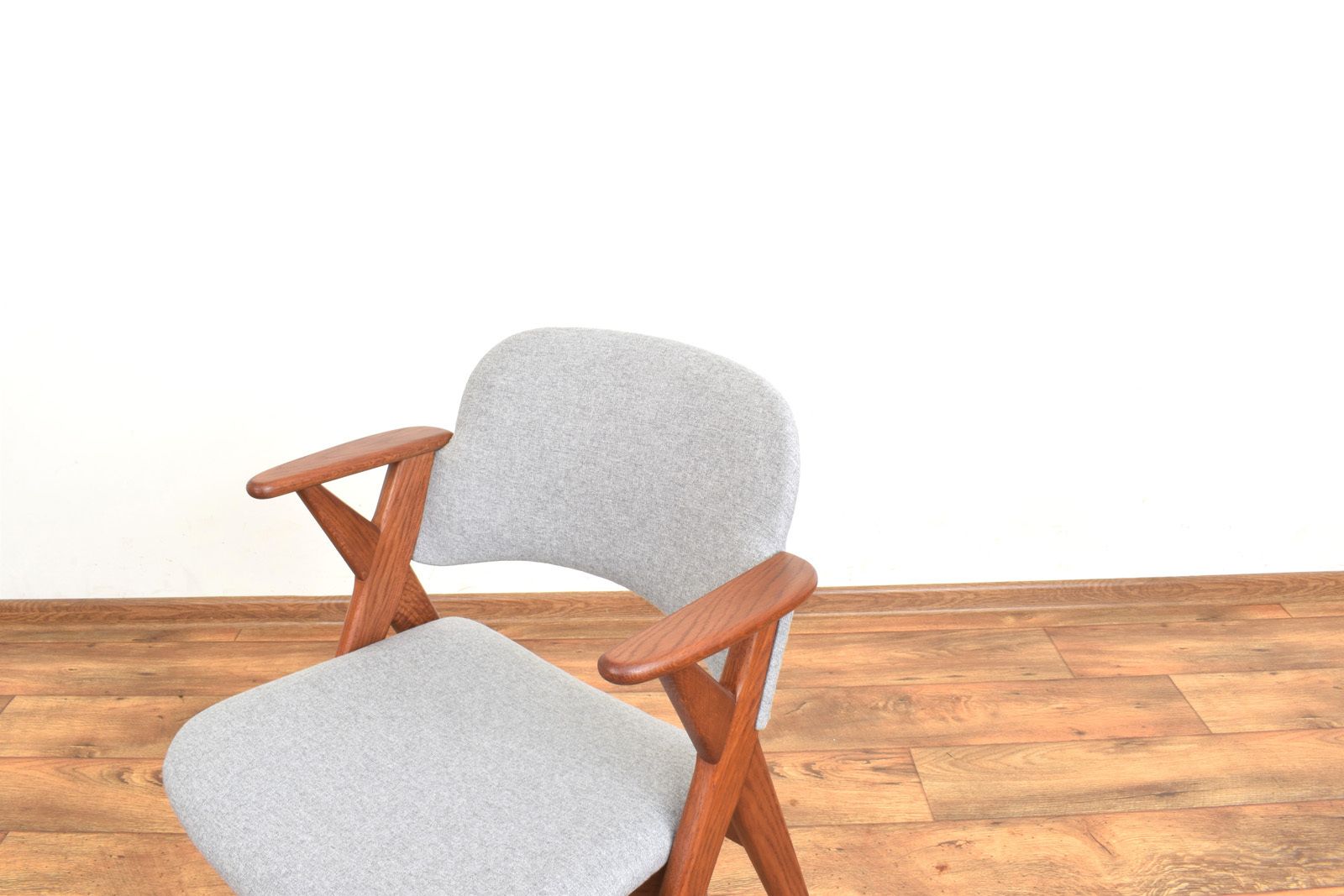 photo furniture Mid Century Swedish Oak Dining Chair From Broderna Johansson, 1960s.