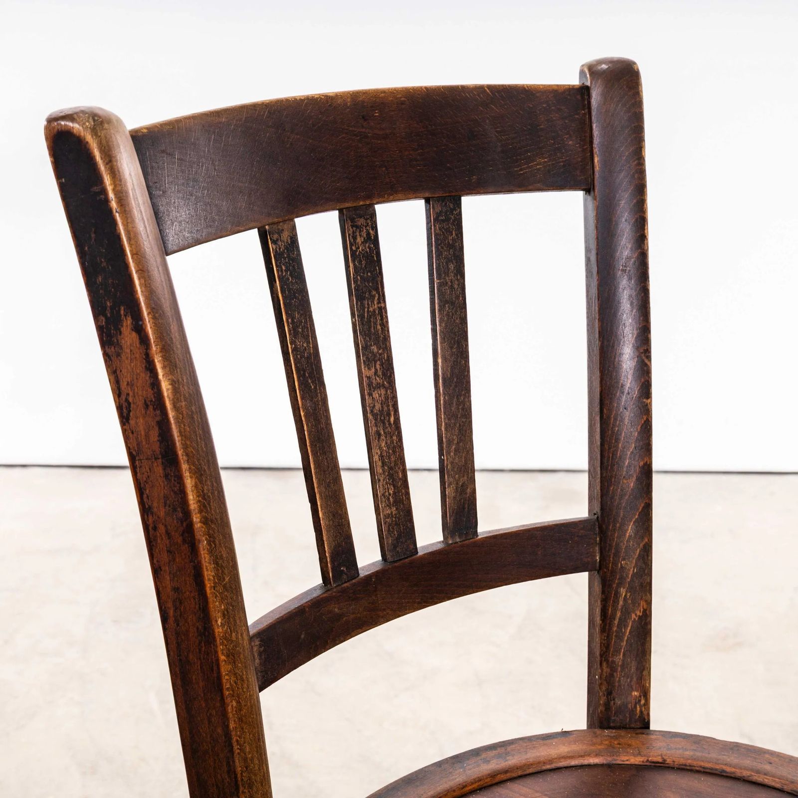 1940’s French Farmhouse Dark Walnut Dining Chairs – Set Of Twelve photo vintage