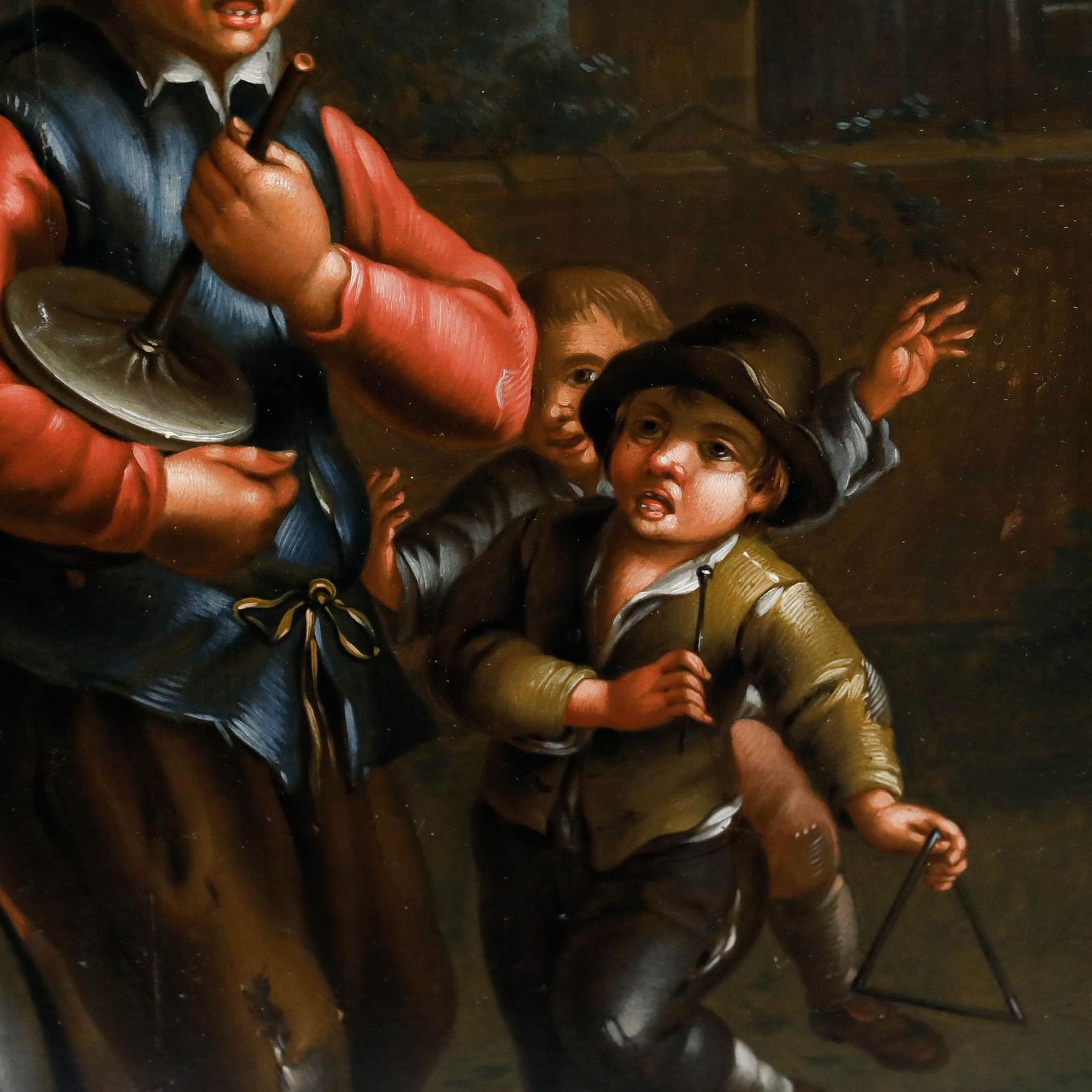 Dutch School 19th Century Oil Street Musicians photo 695.0