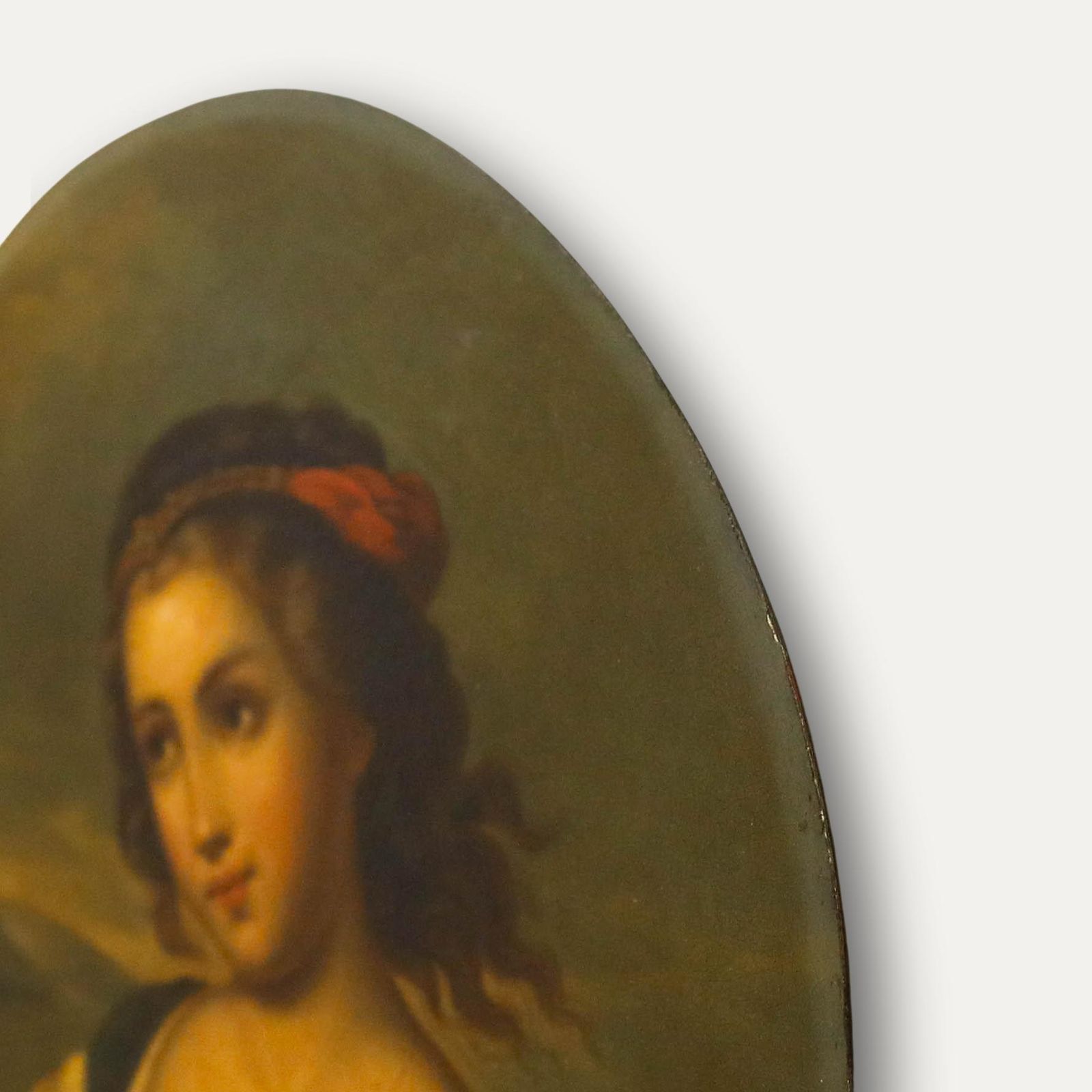 For Restoration 19th Century Oil Lady By The River photo buy