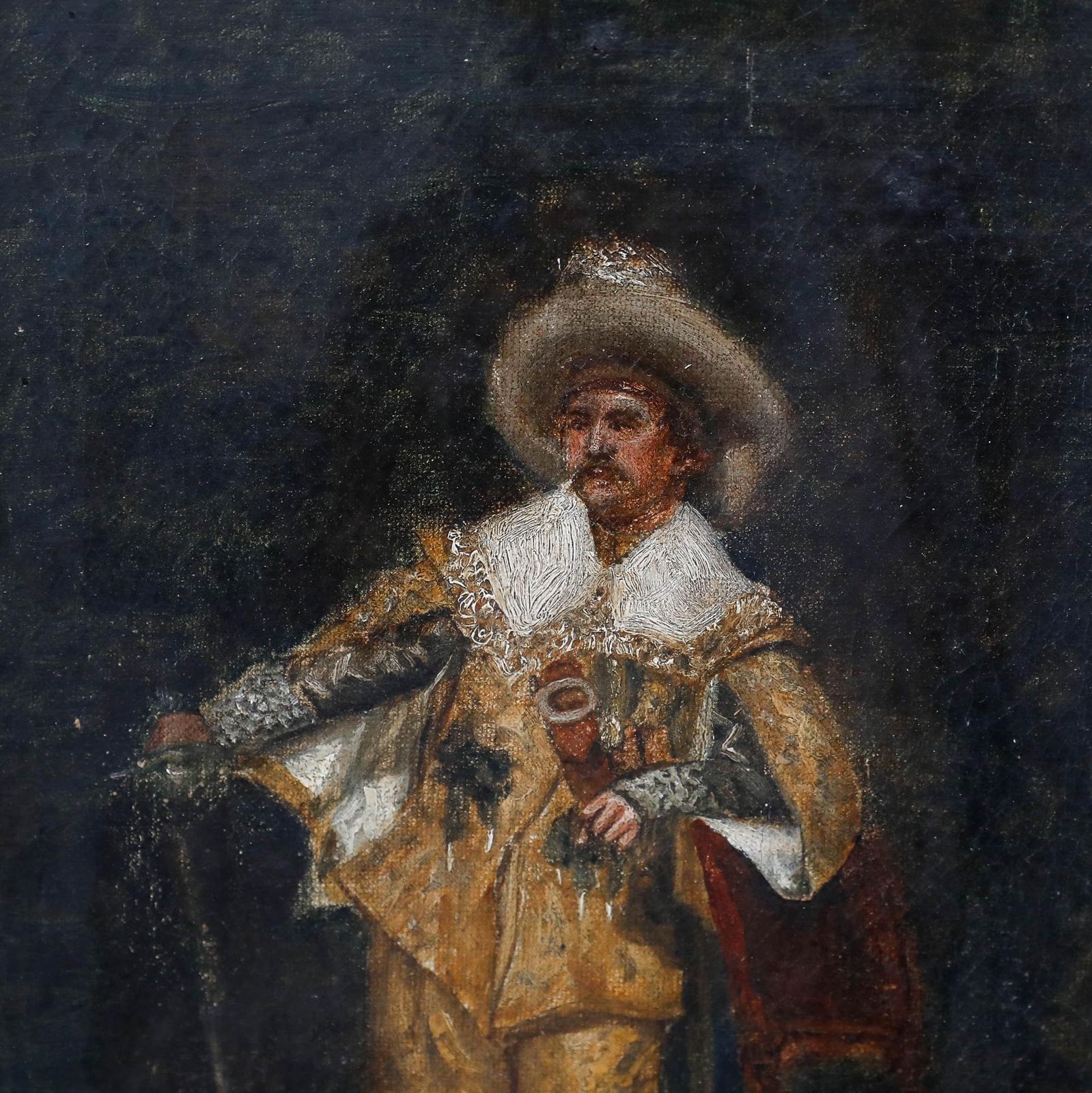 Framed Early 19th Century Oil Portrait Of A Cavalier photo Art