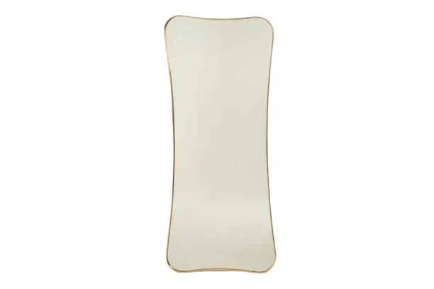 Gilded Brass Mirror In The Style Of Gio Ponti. 1980s Or 1990s. photo furniture