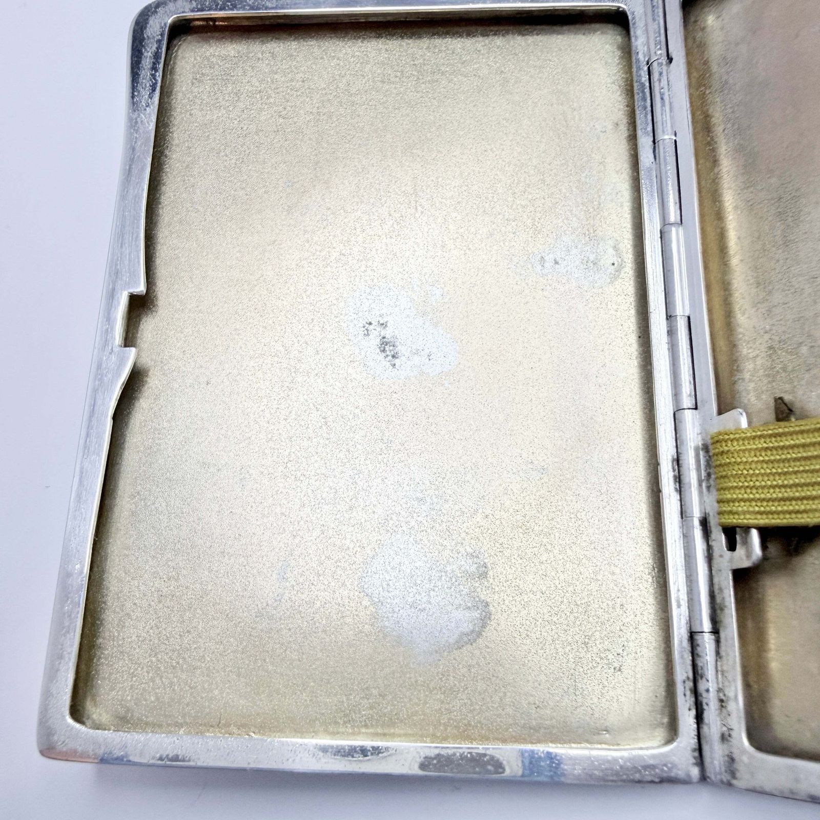 photo furniture Austria Ca 1930. Vintage Art Deco Sterling 935 Silver Cigarette Case.