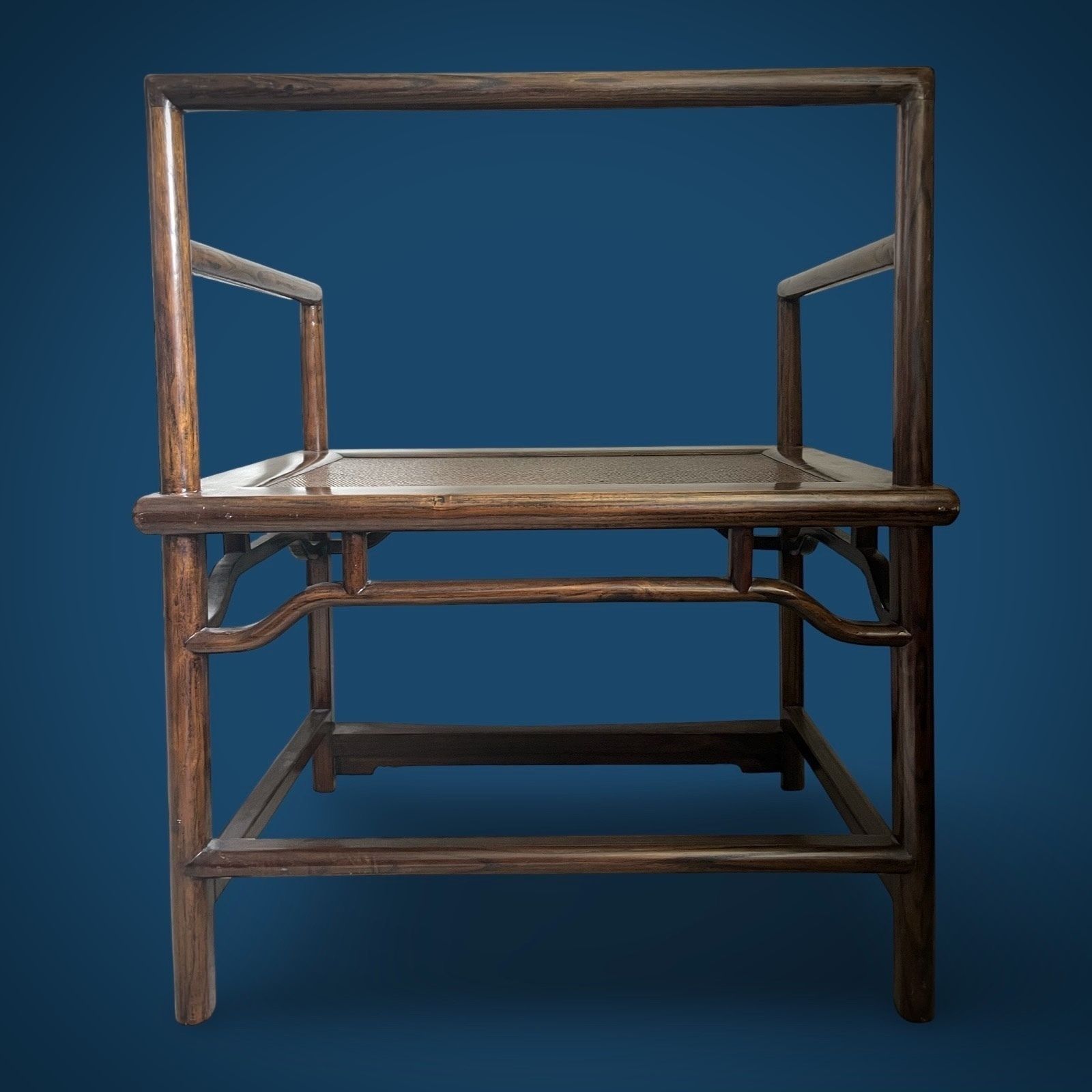 An Imposing Pair Of Chinese Elmwood Meditation Armchairs photo 1900.0
