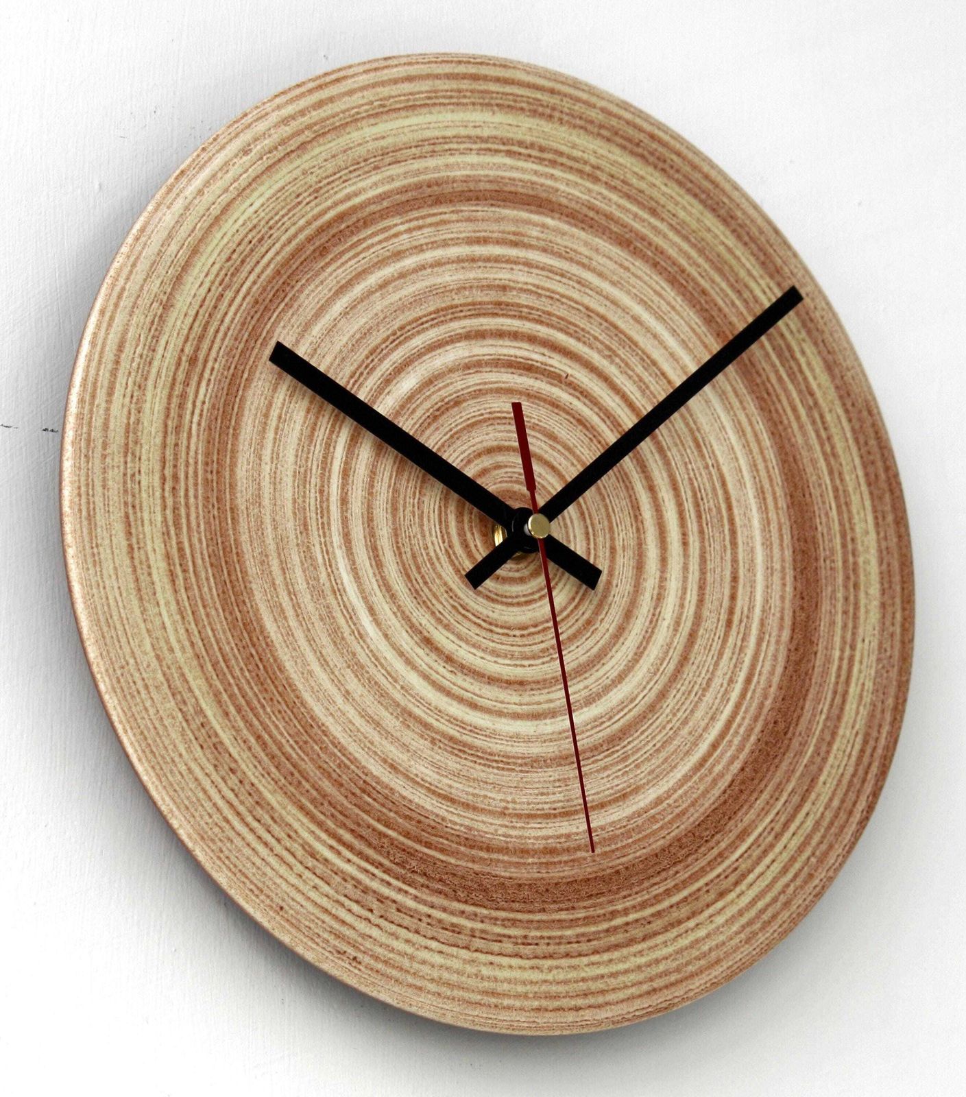 Ceramic Wall Clock   Vintage 27cm Retro Mid Century Atomic French Clock Beige Wall Clock Fat Lava Gift Off The Wall Clocks photo furniture