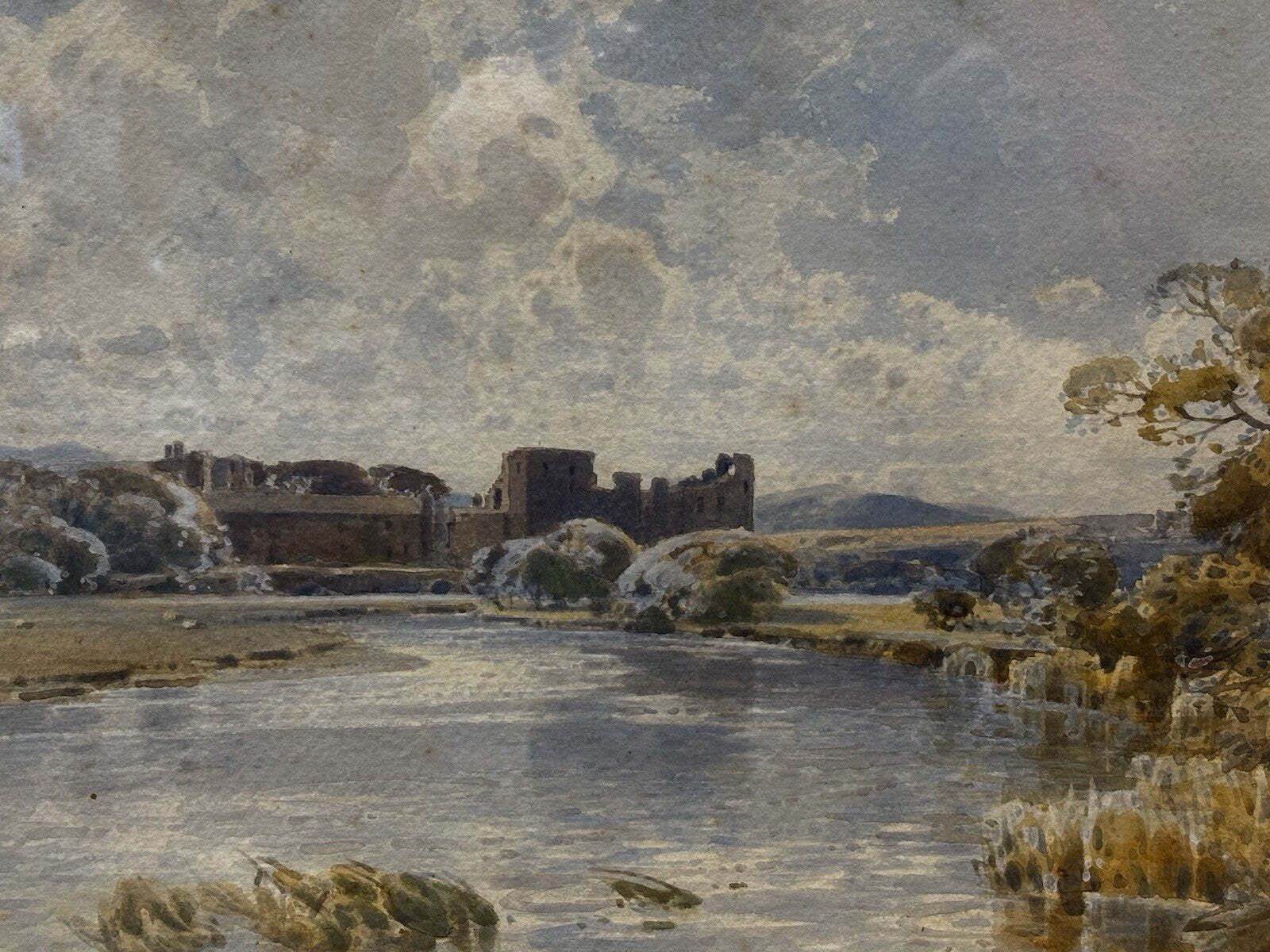 Cockermouth Castle, Cumberland, Framed Watercolour By Frederick Tucker 1911 photo for sale