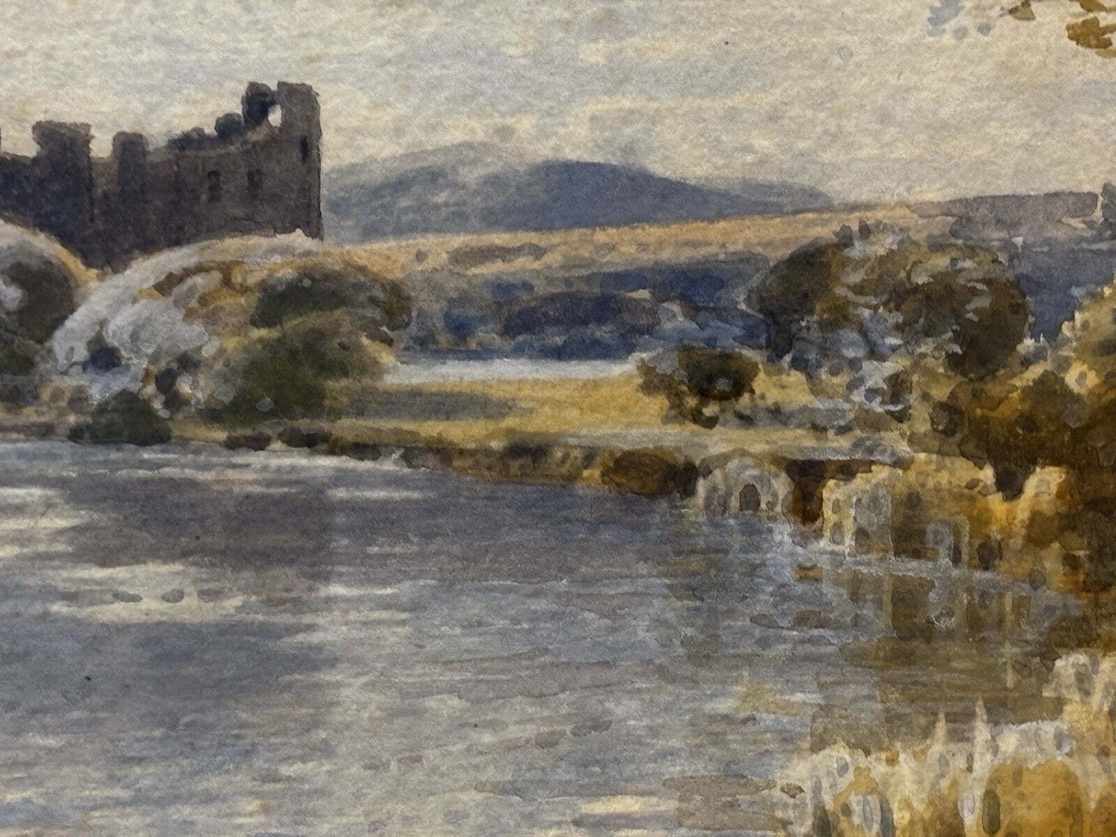 Cockermouth Castle, Cumberland, Framed Watercolour By Frederick Tucker 1911 photo vinterior