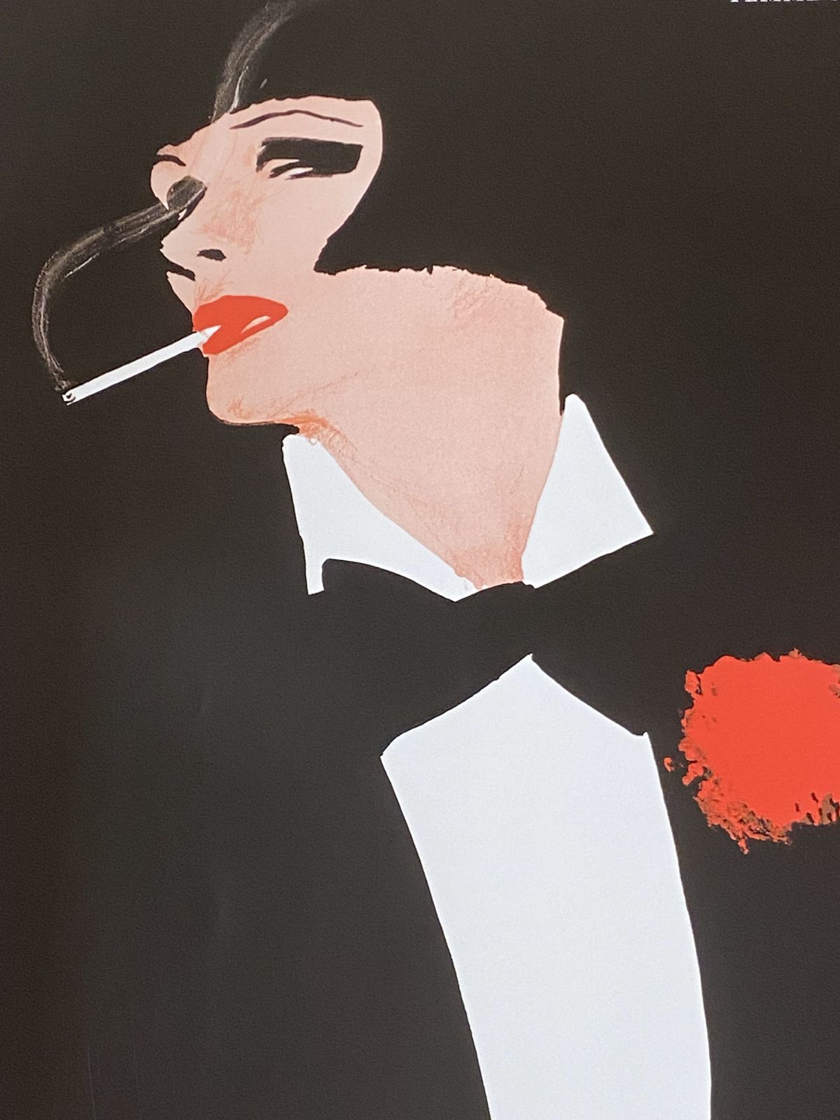 300.0 René Gruau, 1981   Femme A L'oeillet   Original Poster Printed In Offset Cm 80 X 60 photo