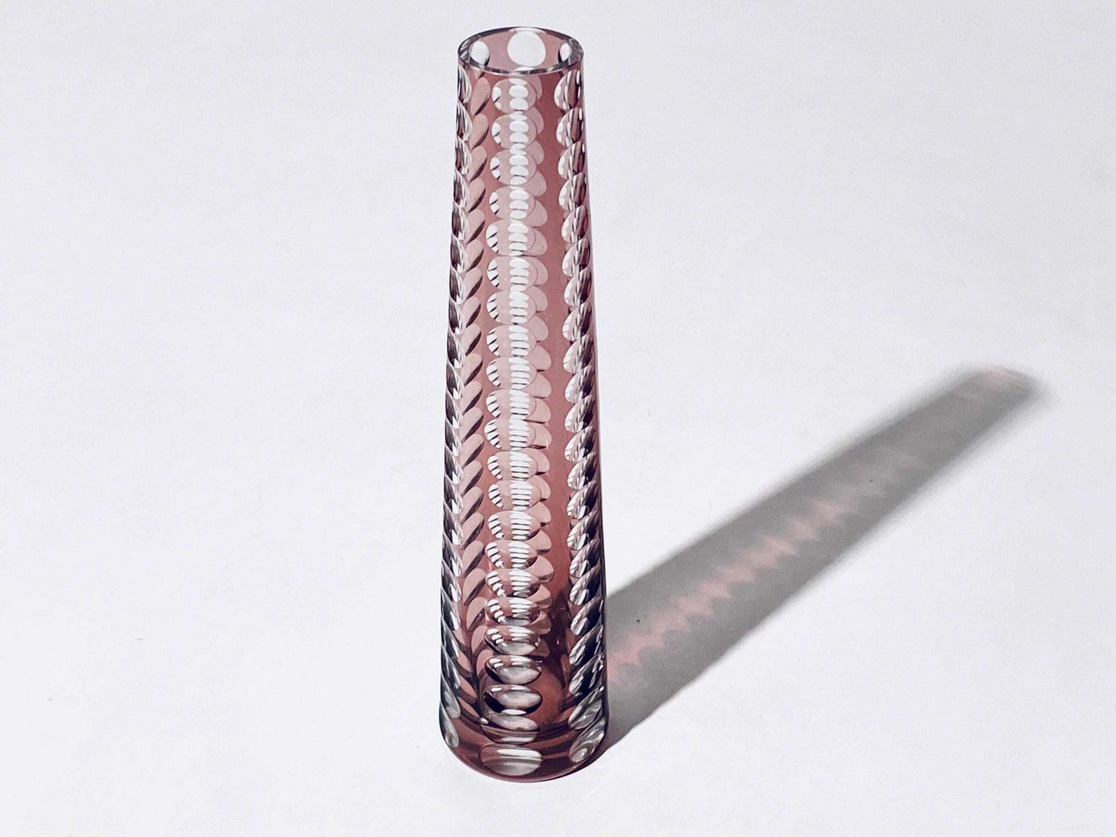 1920s Amethyst Carl Hosch Glass Vase Art Deco Steinschönau Bohemia / Antique Decor
