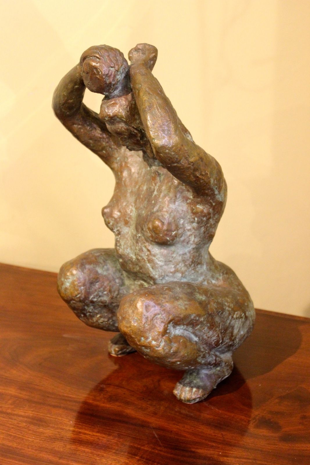 20thc. Bronze Of A Woman Bathing