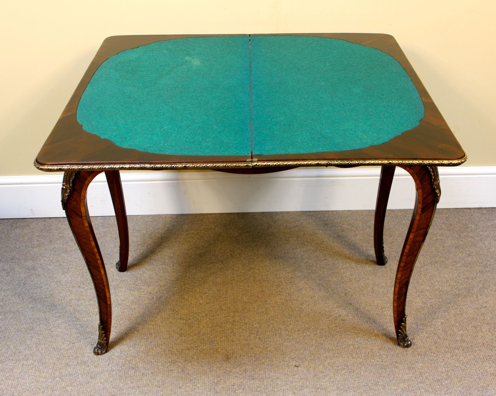 19thc. Rosewood & Kingswood Cross Banded Card Table photo buy