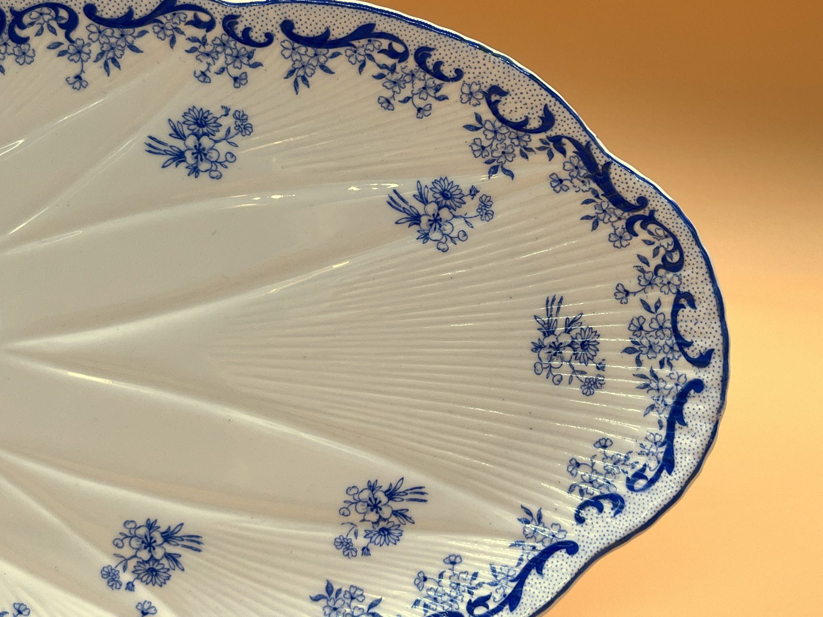 Vintage Shelley China Heavenly Blue Dainty Shape Tennis / Snack Tea Cup And Plate Set. 14075. C1940's. photo Home Decor