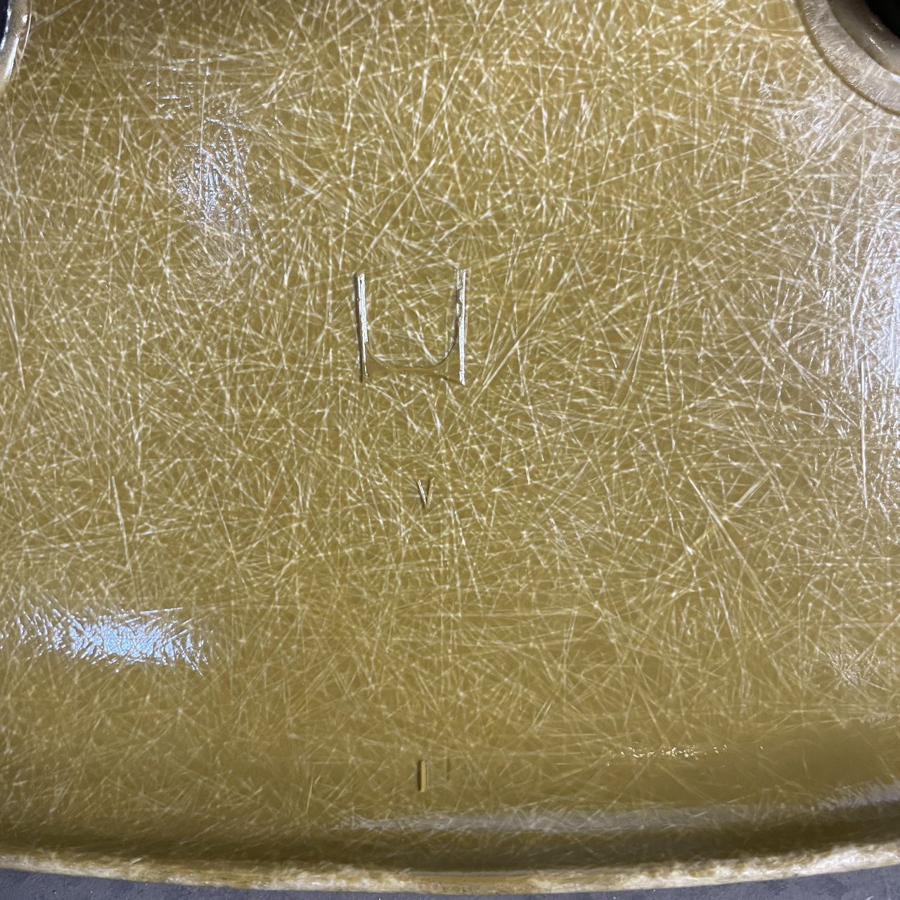 photo buy Eames Herman Miller Dsw Side Chairs In Parchment, Navy Blue, Light Olive And Light Ochre With Slight Imperfections