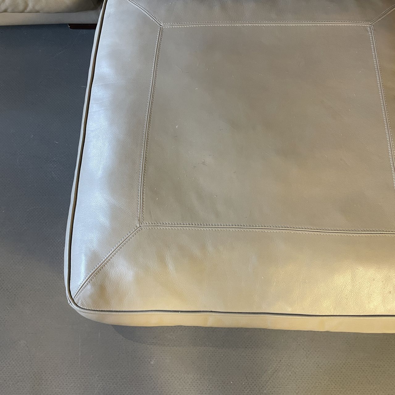 Cream Leather Modular Sofa, 1990s photo buy