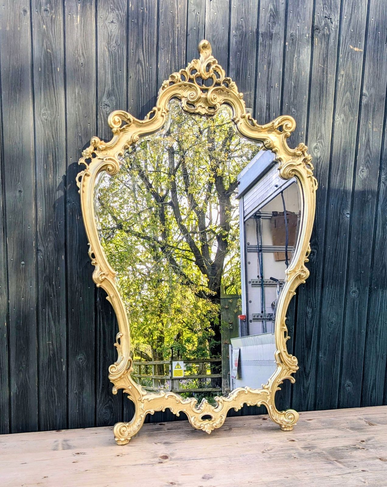 Classic Early 20th Century Italian Carved & Gilt Mirror ,Delivery Available 0160.
