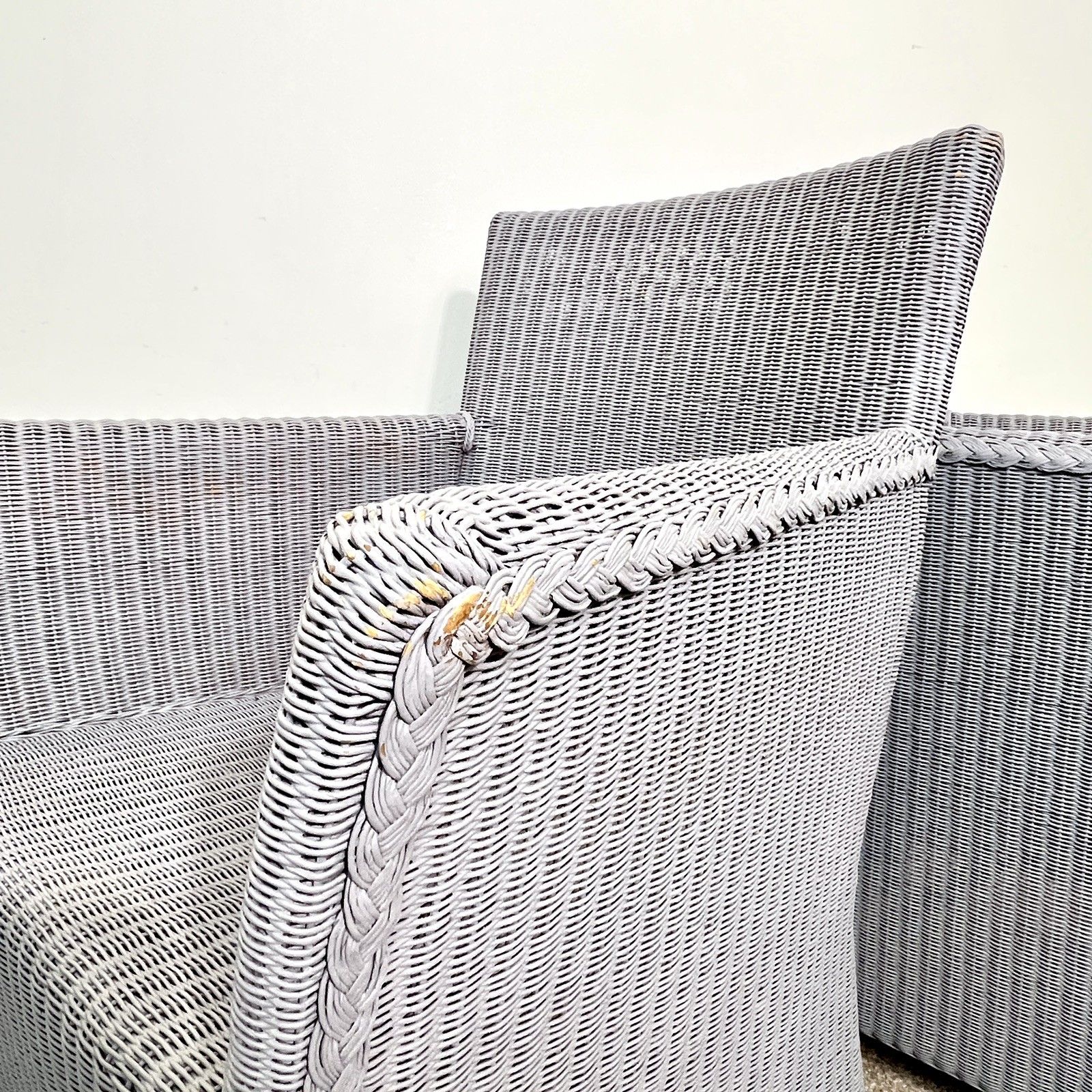 photo furniture A Pair Of Lloyd Loom Chairs , Contemporary Grey Dining Chairs, Carver Chairs