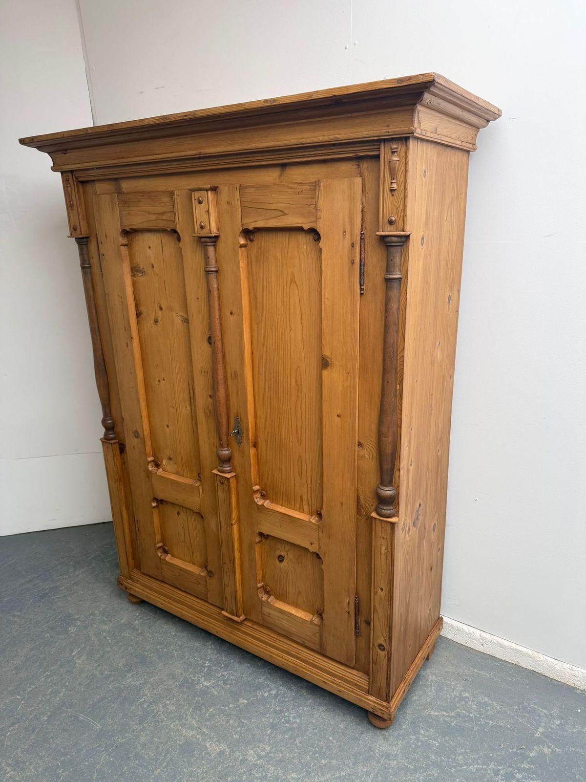 A Superb Waxed Genuine Hungarian Georgian 1 Piece Hall Wardrobe